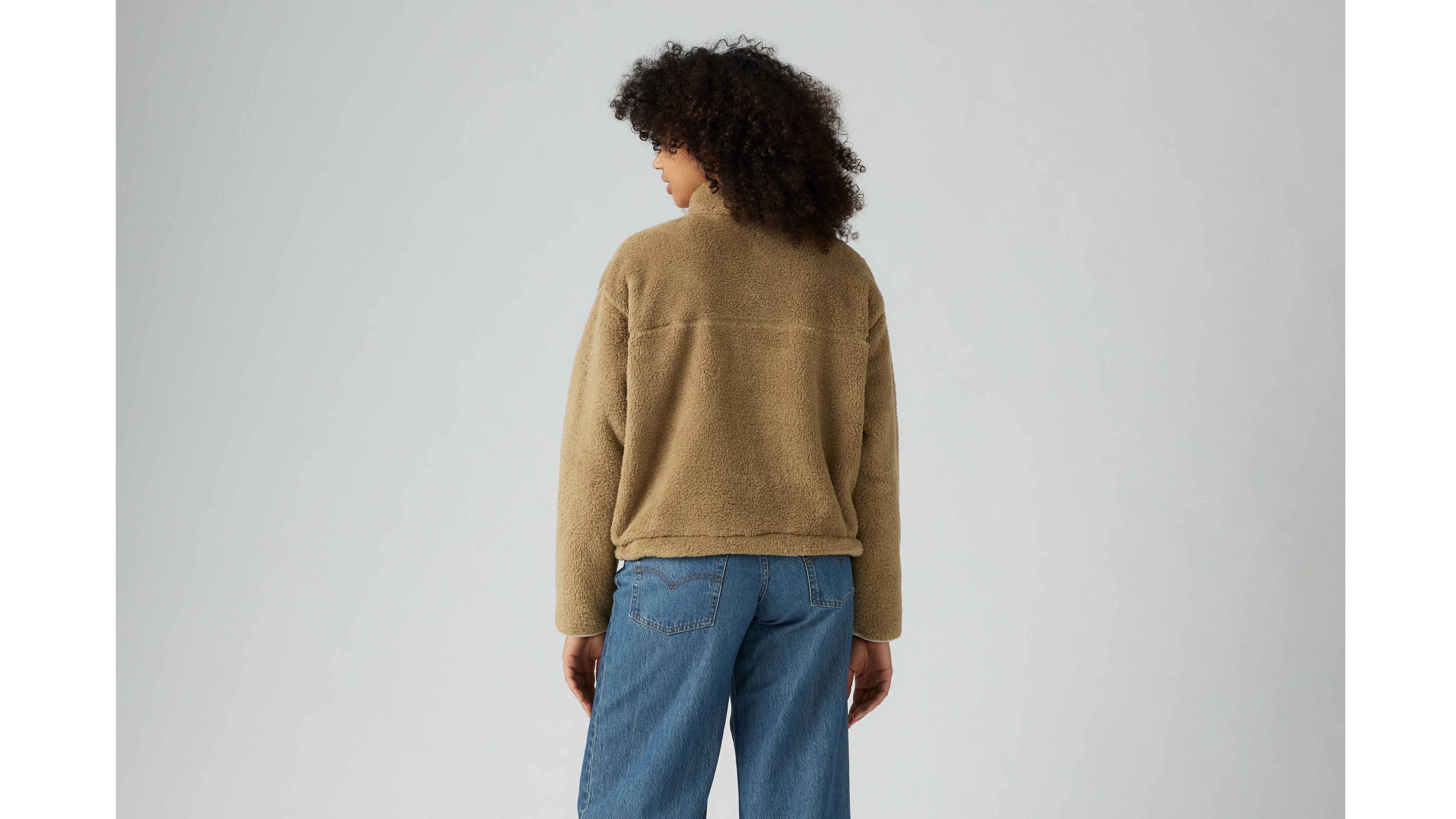 Levi's Canyon 1/4 Zip Sweatshirt In Ermine