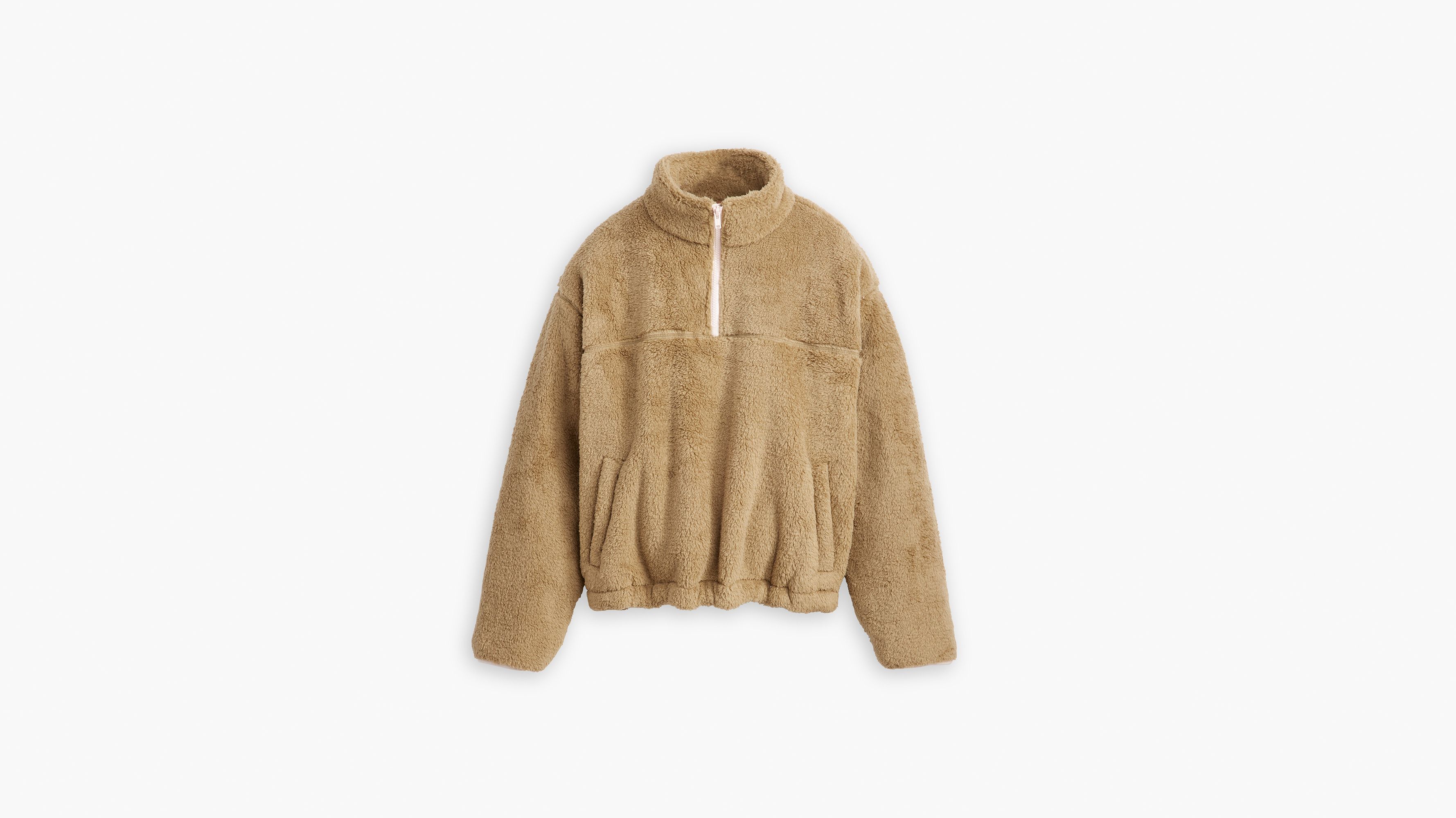 Levi's Canyon 1/4 Zip Sweatshirt In Ermine