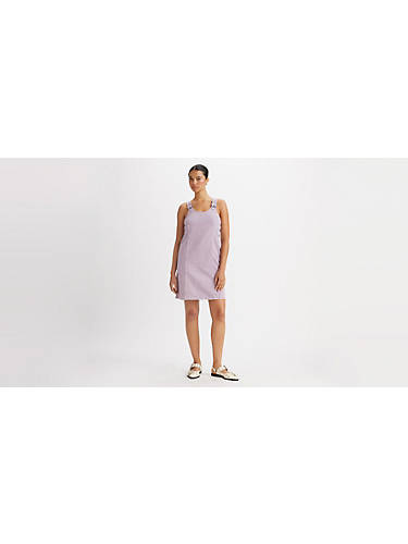 리바이스 Levi Aly Denim Jumper Dress,Lavender - Purple