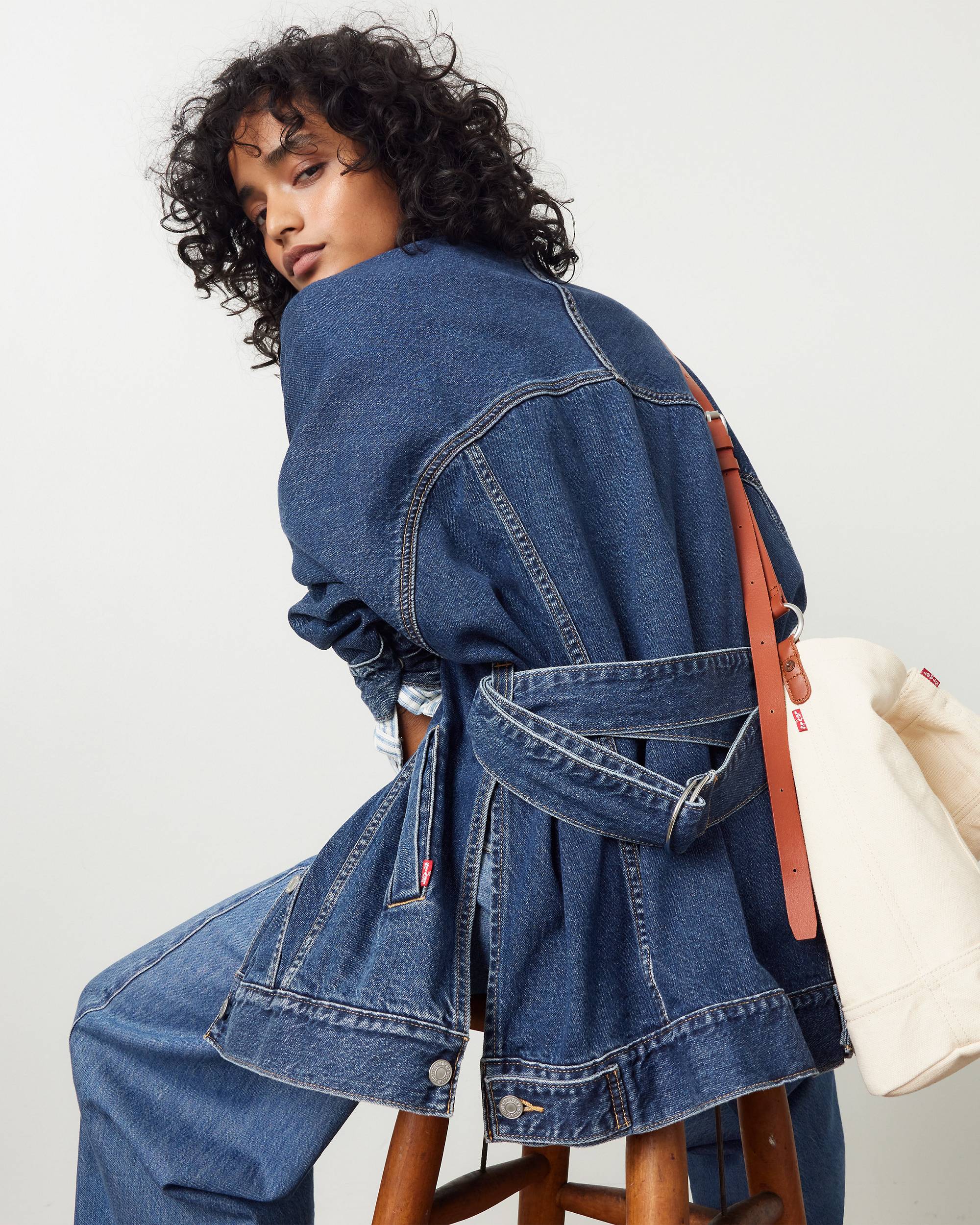Belted Dolman Trucker Jacket - Dark Wash | Levi's® US Belted Dolman Trucker Jacket - Dark Wash | Levi's® US
