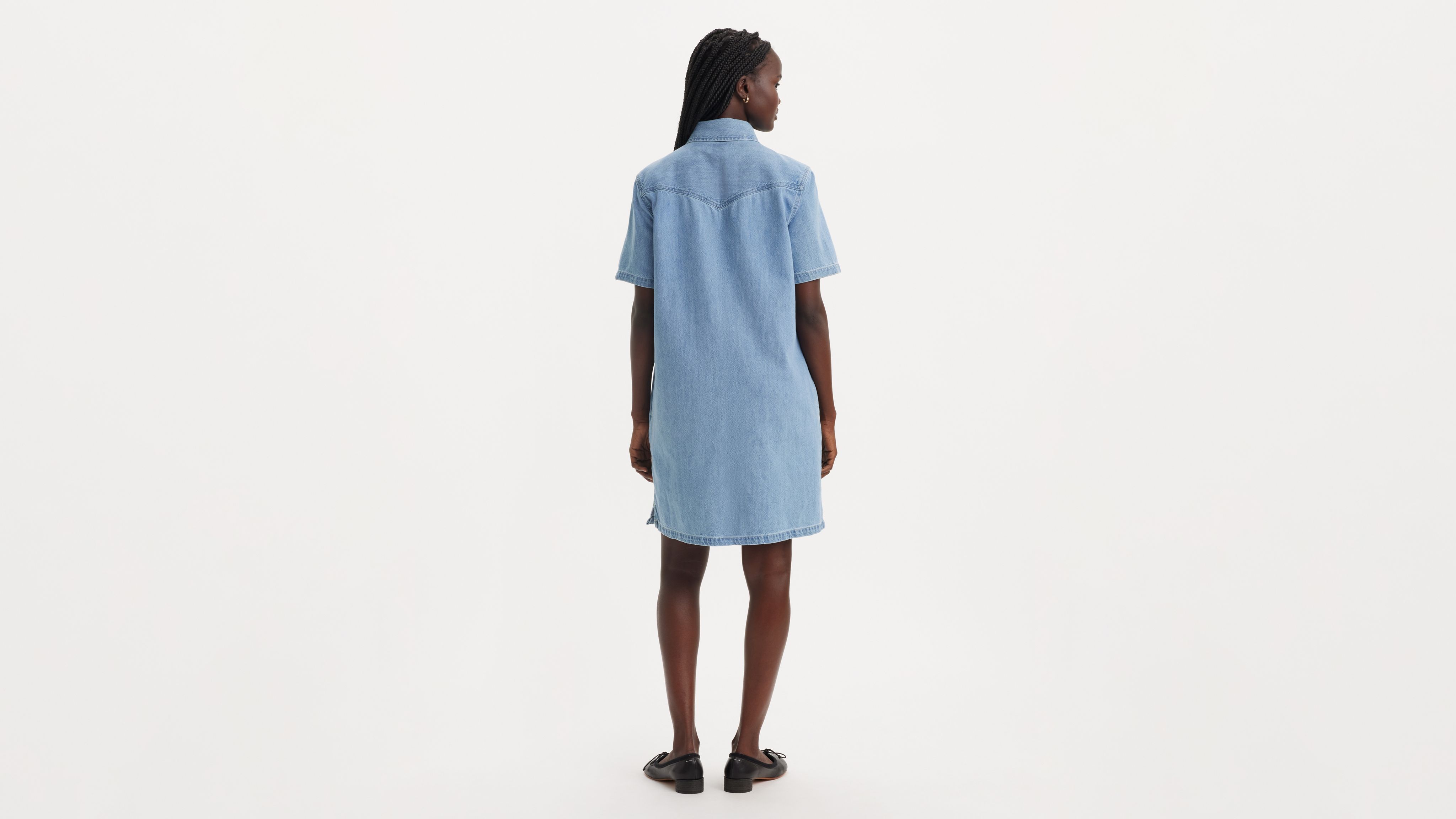 Louisa Short Sleeve Denim Dress