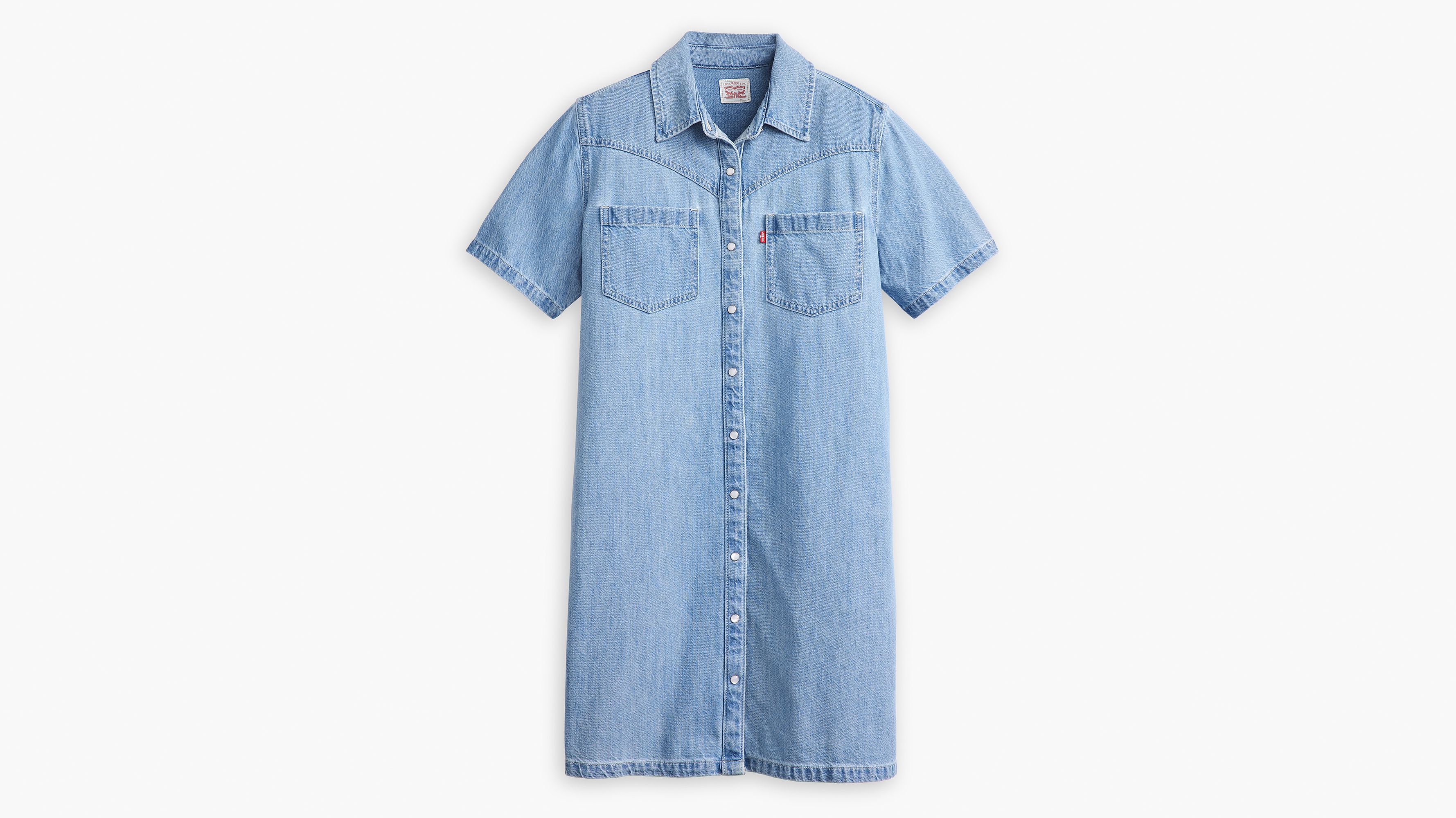 Louisa Short Sleeve Denim Dress