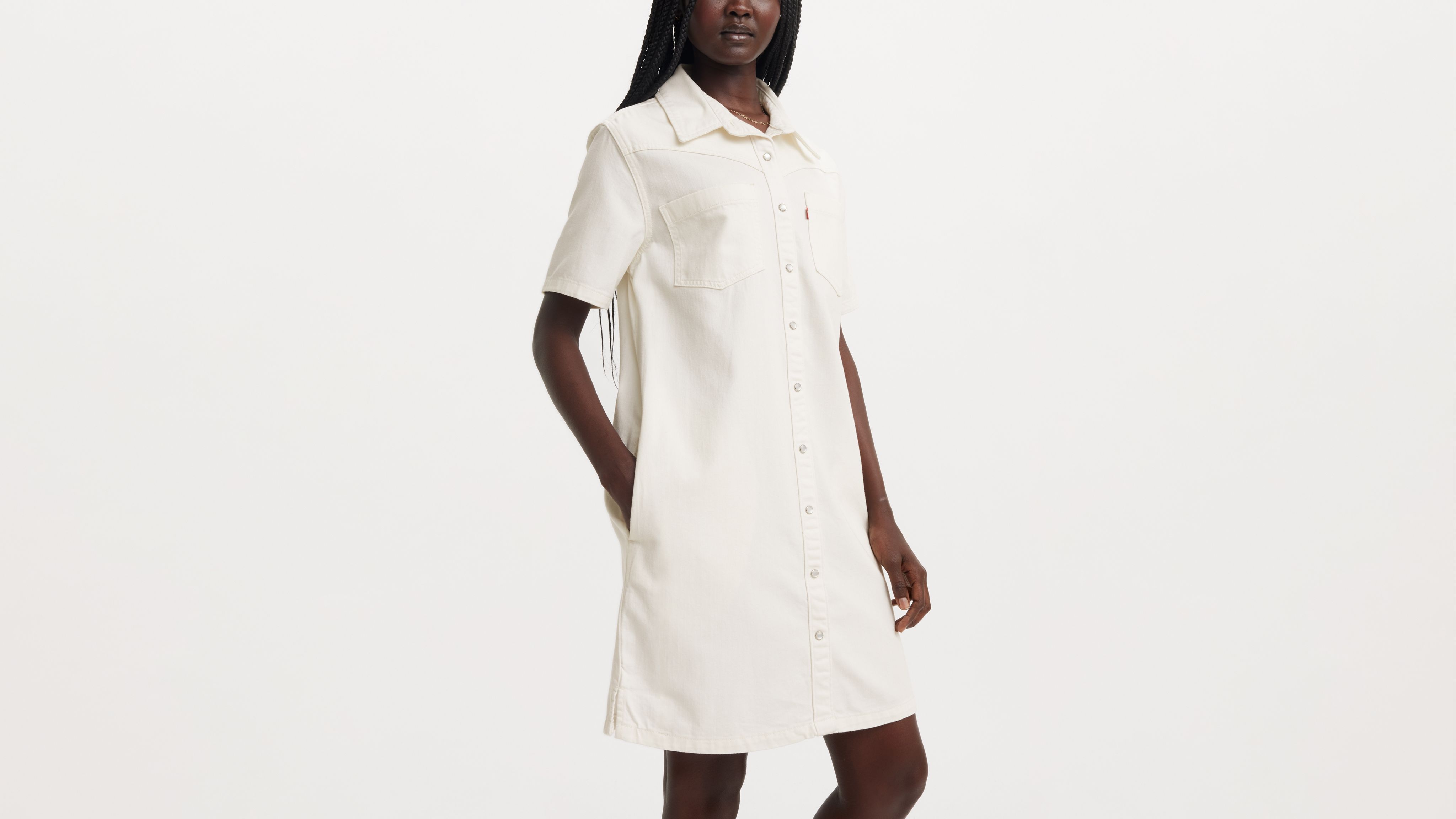 Louisa Short Sleeve Denim Dress