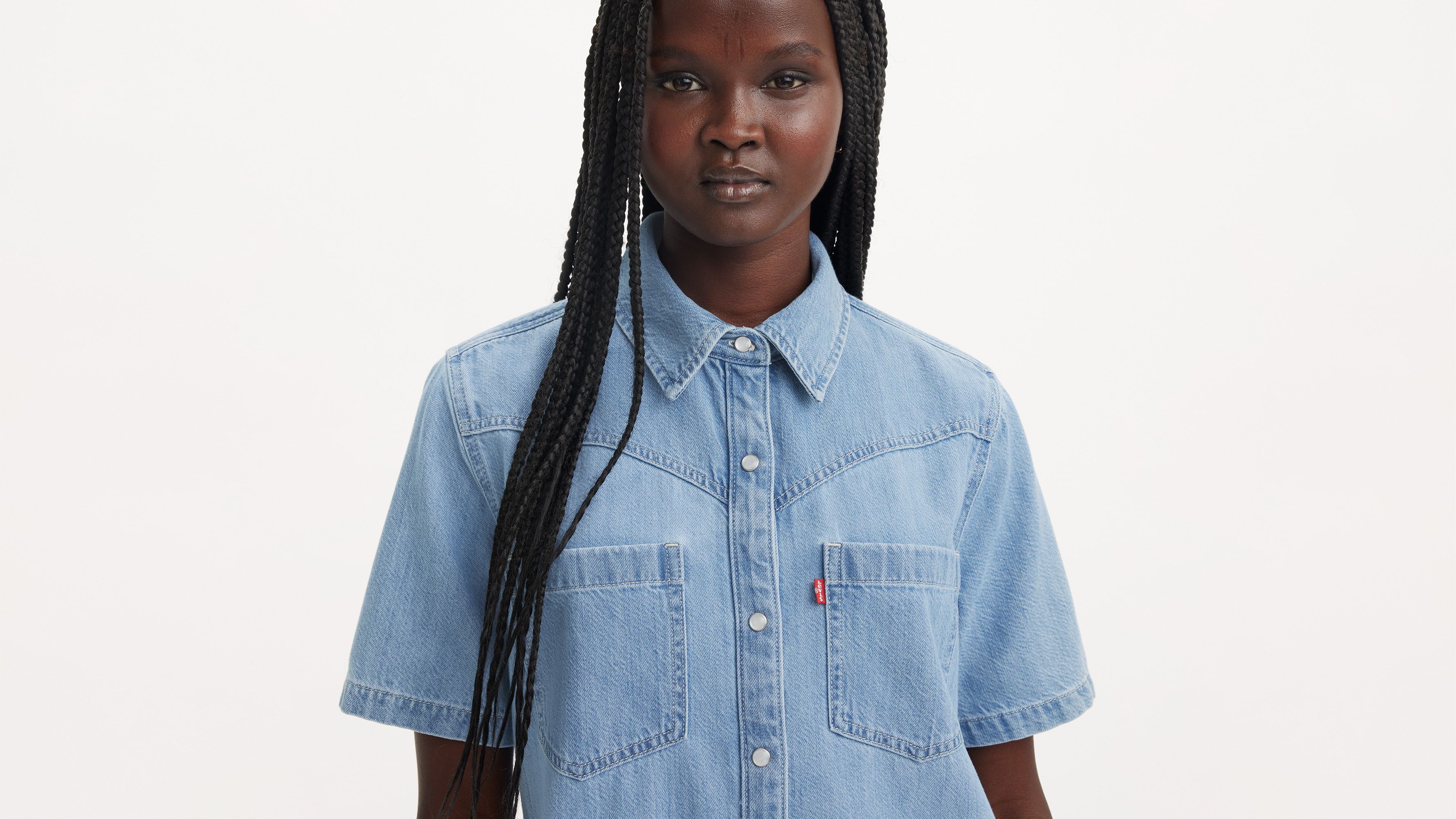 Louisa Short Sleeve Denim Dress 4