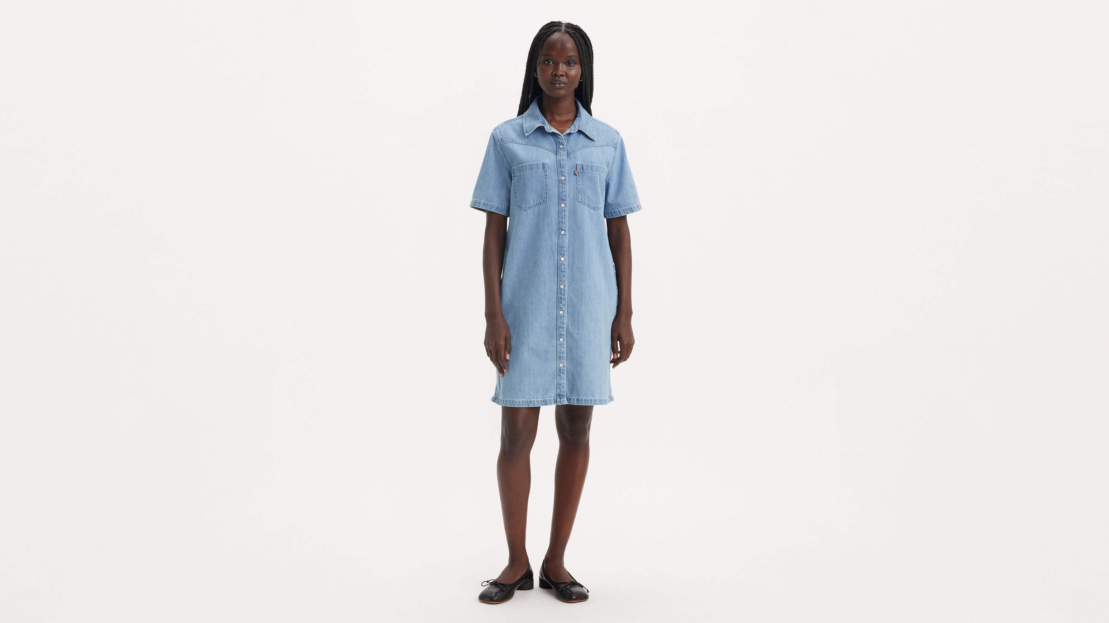 Louisa Short Sleeve Denim Dress 2