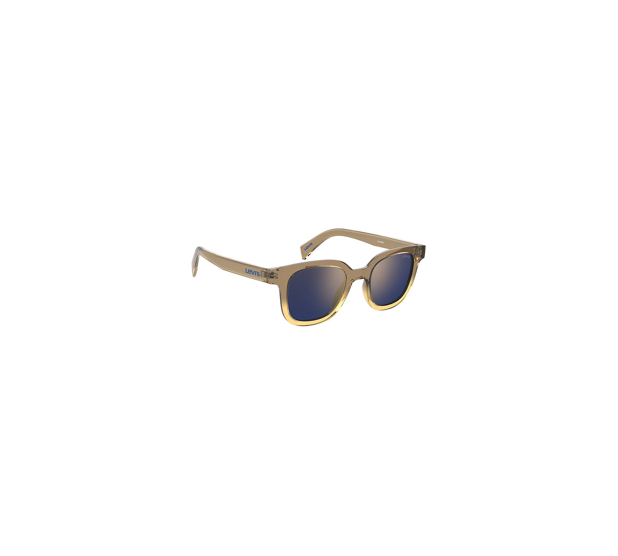 Gold Mirror Rectangular Sunglasses - Gold