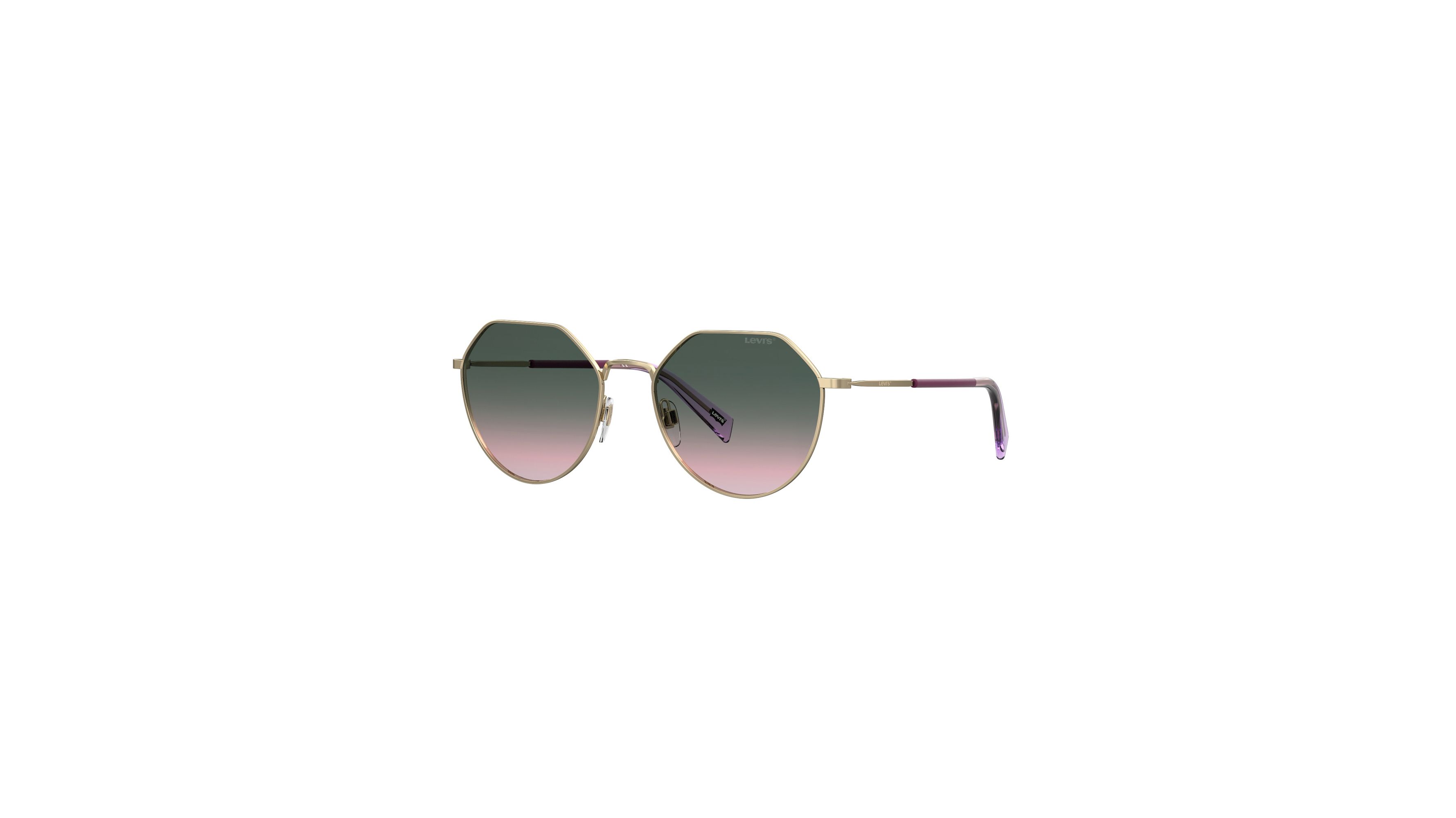 Gold Hexagonal Sunglasses 2