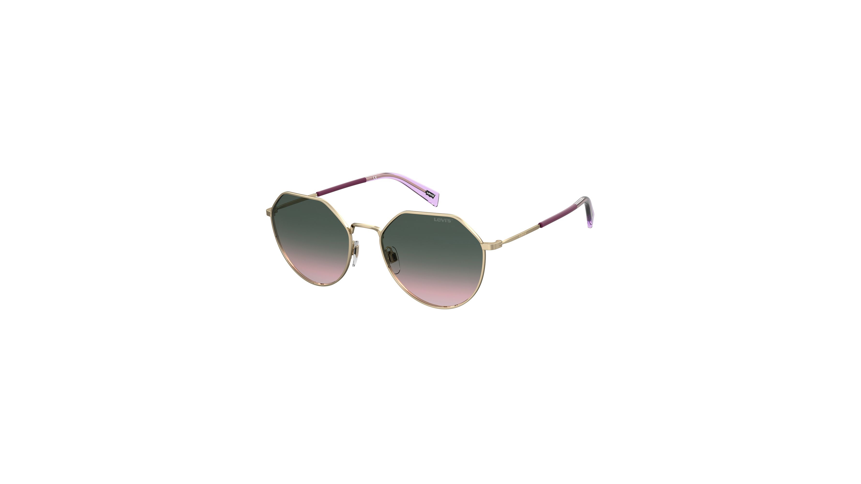 Gold Hexagonal Sunglasses 4