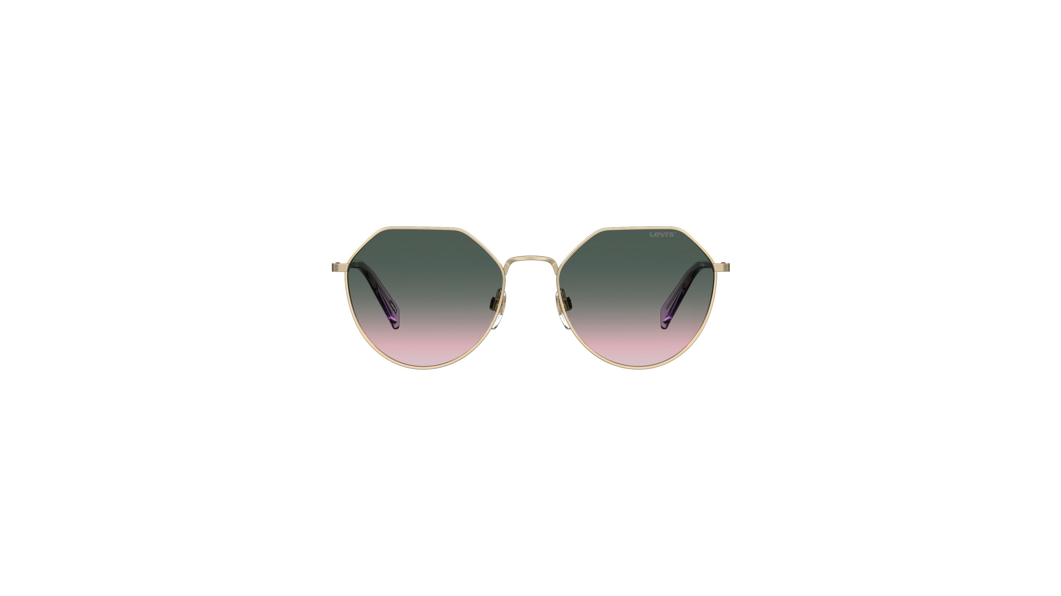 Gold Hexagonal Sunglasses 1