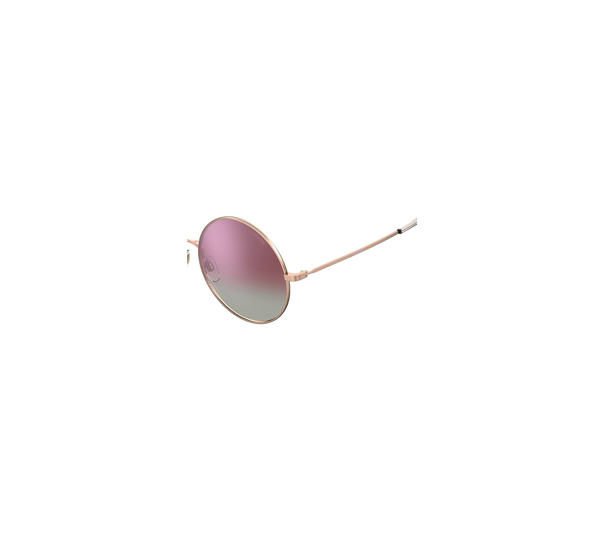 Pink Gold Round Sunglasses - Gold
