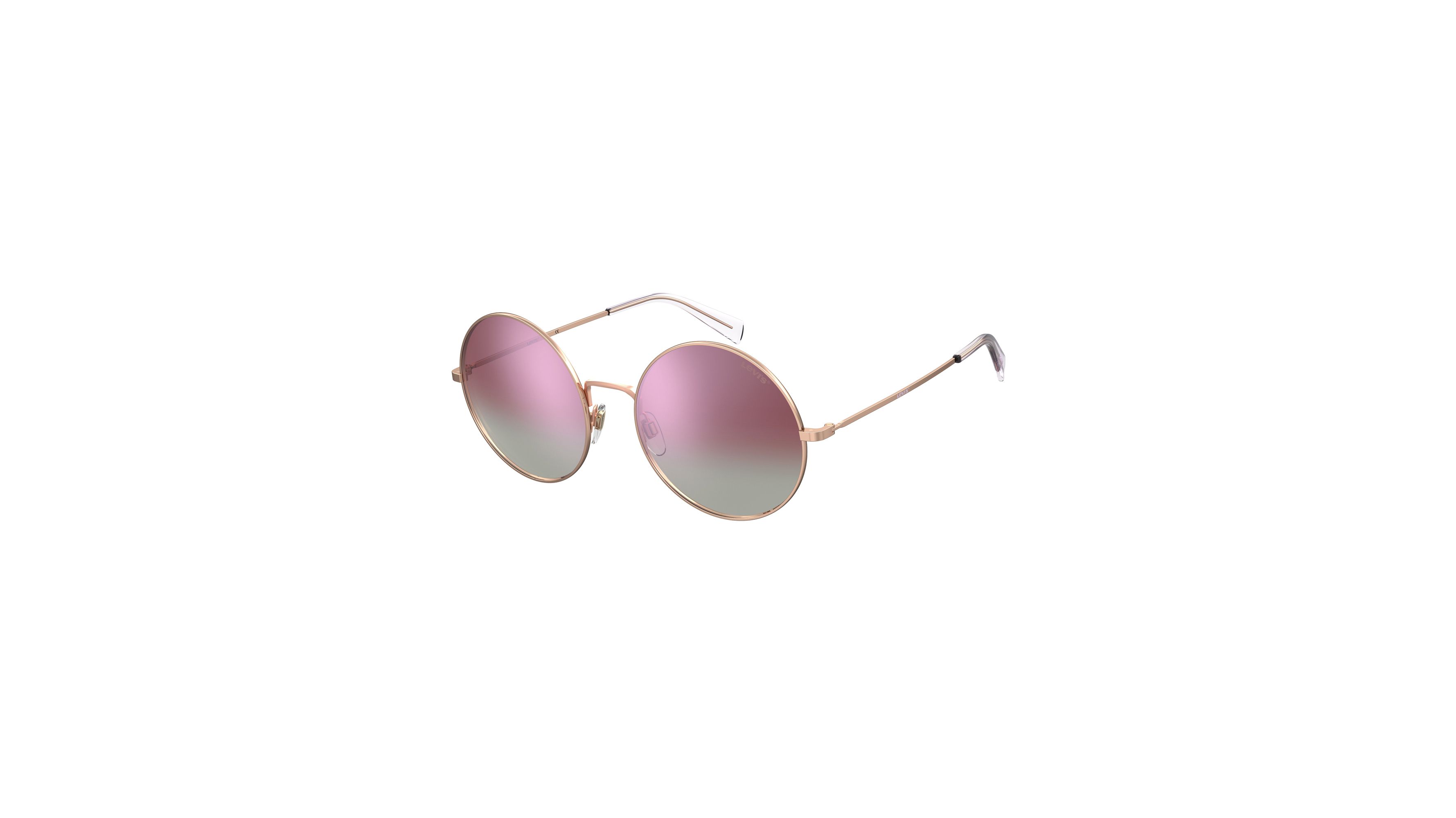 Pink Gold Round Sunglasses 3