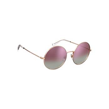 Pink Gold Round Sunglasses 4