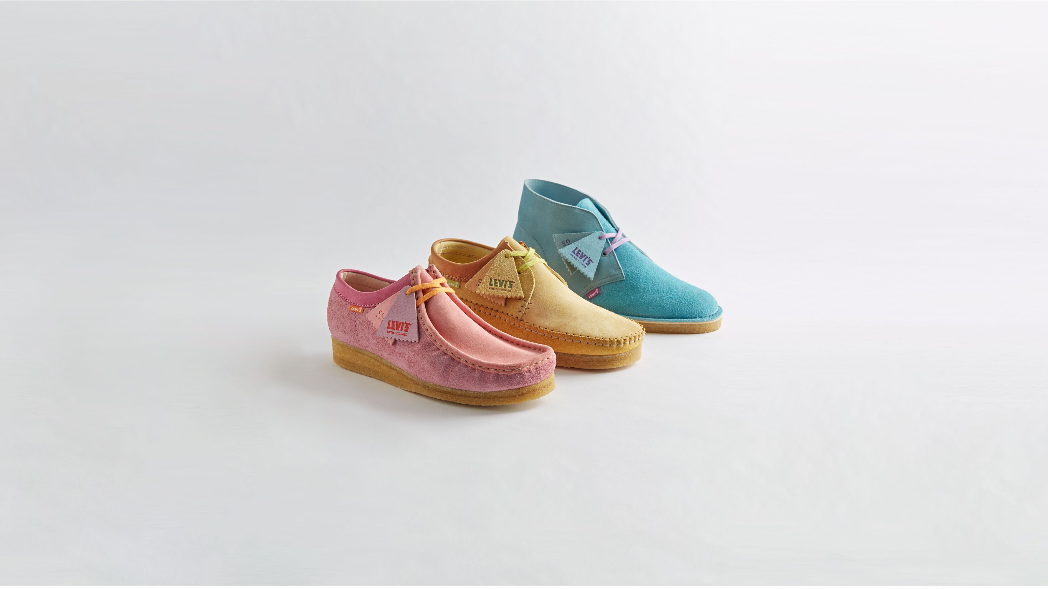 Levi's® X Clarks® Wallabee Shoe - Pink | Levi's® US