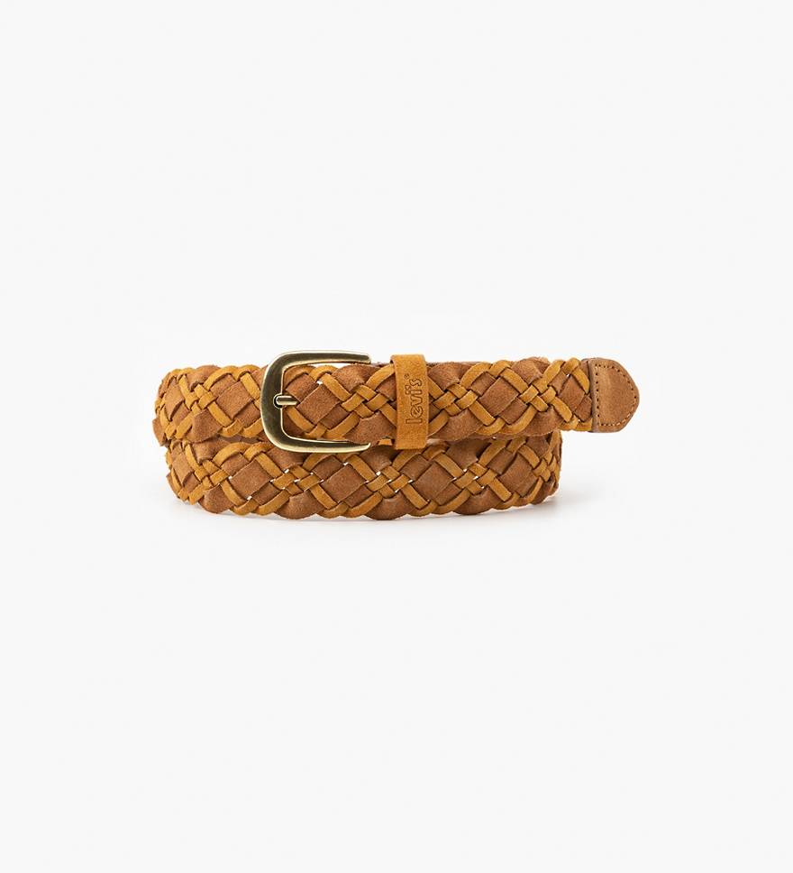 Two-tone Suede Braided Belt - Brown | Levi's® US