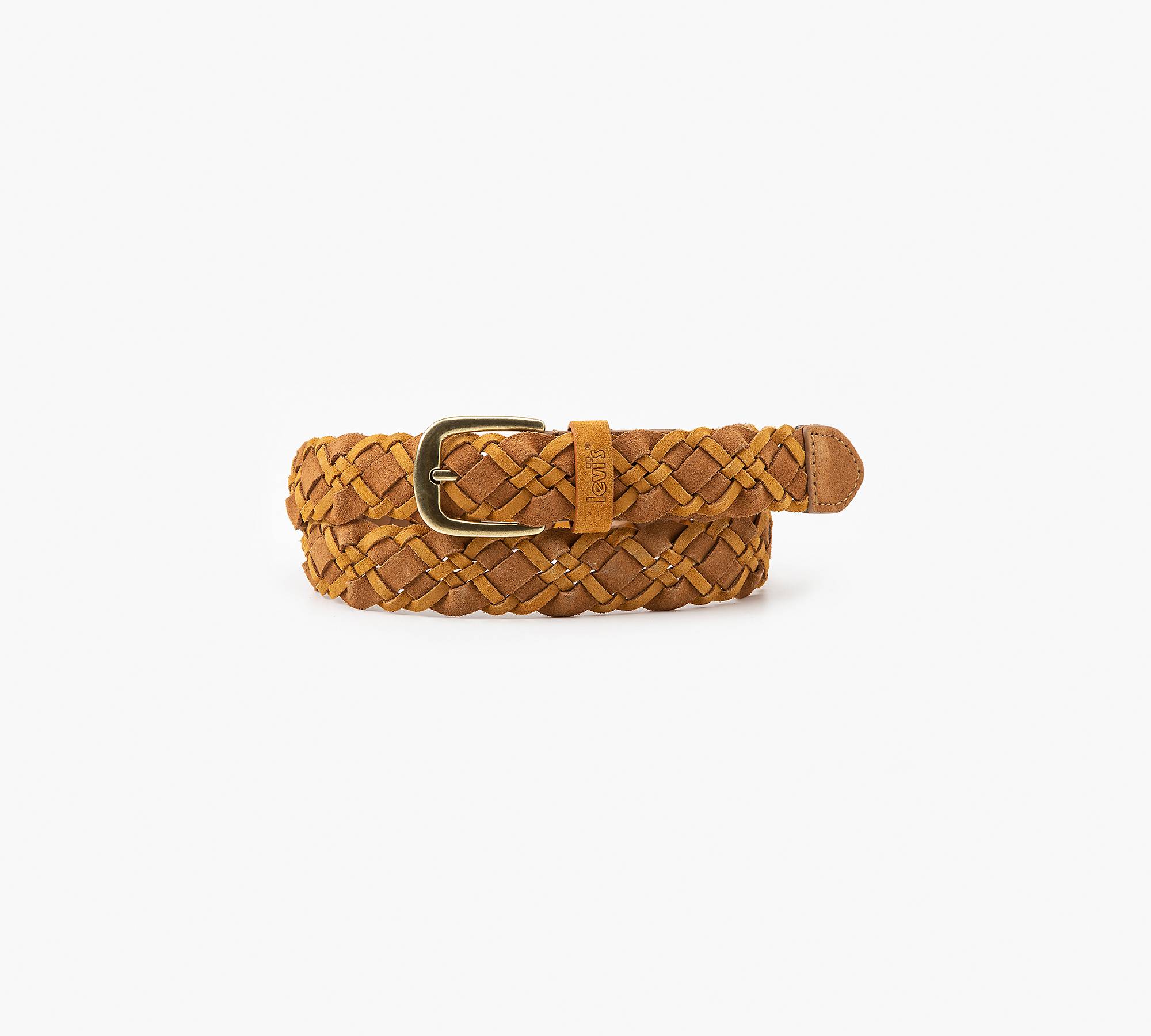 Two-tone Suede Braided Belt - Brown | Levi's® CA