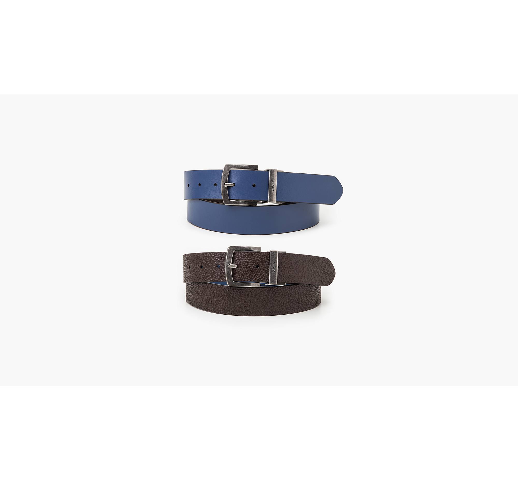 Bleu & brown LV belt