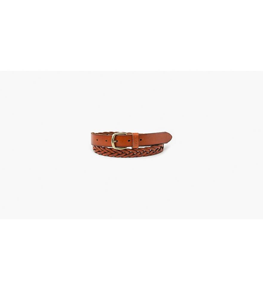 Leather Braided Belt - Orange | Levi's® NO