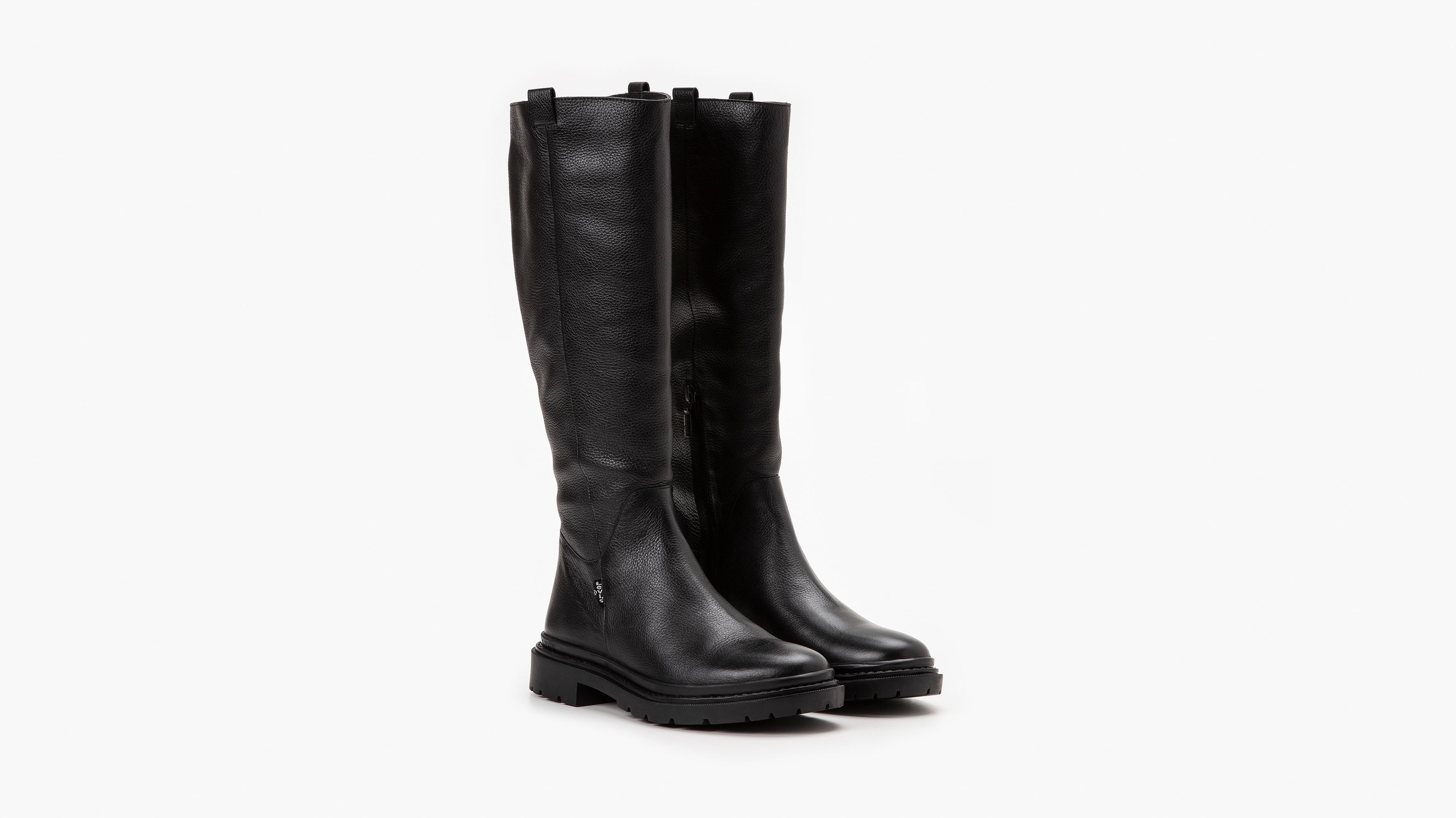 Levi's black sales leather boots