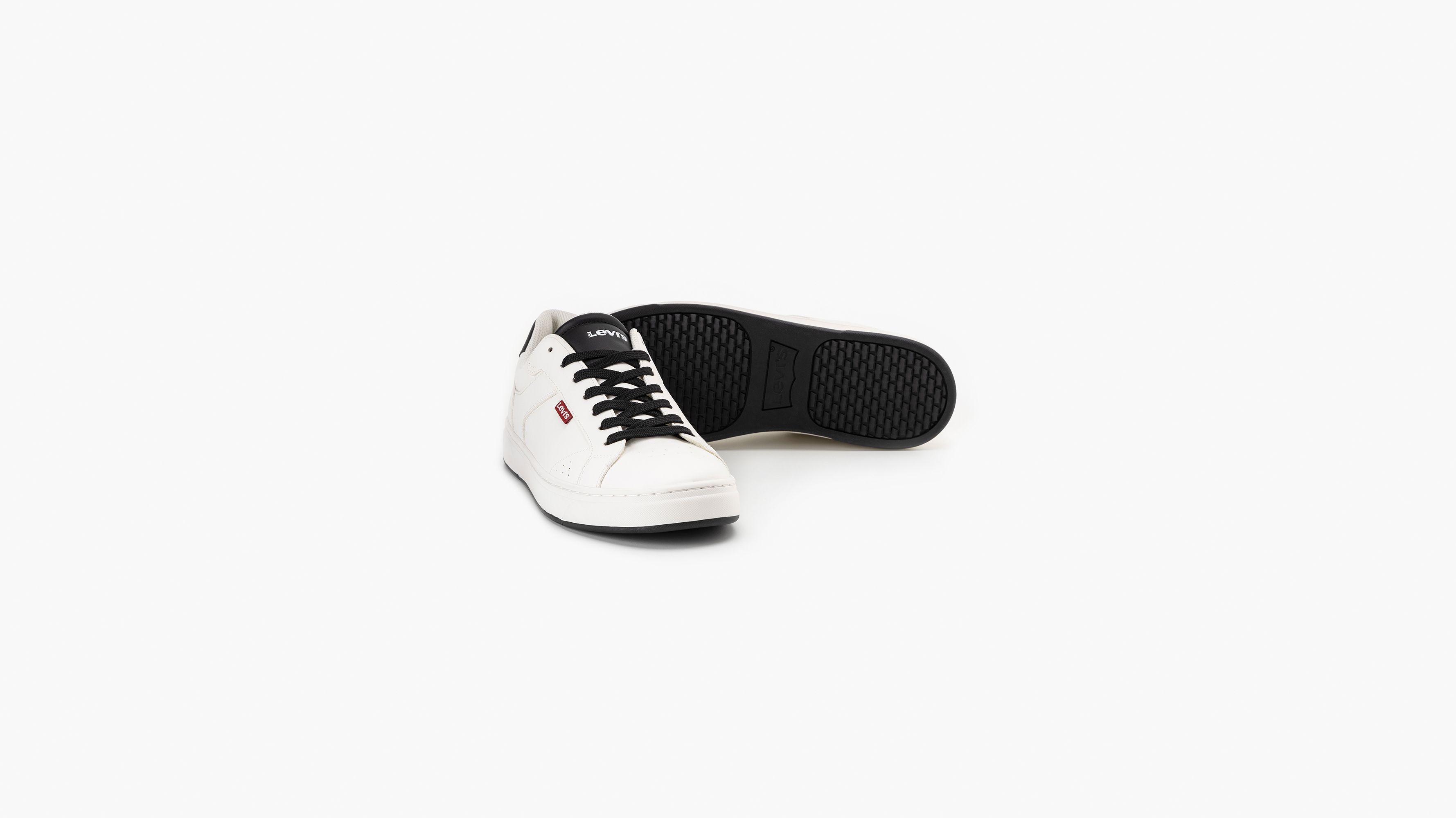 Black and best sale white levi shoes