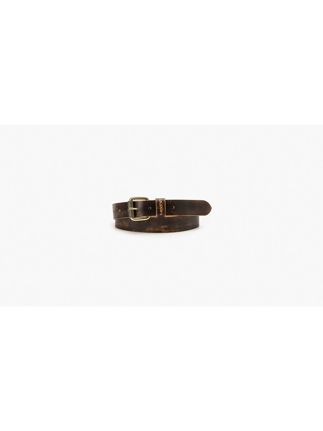 Angled Buckle Reversible Belt - Brown