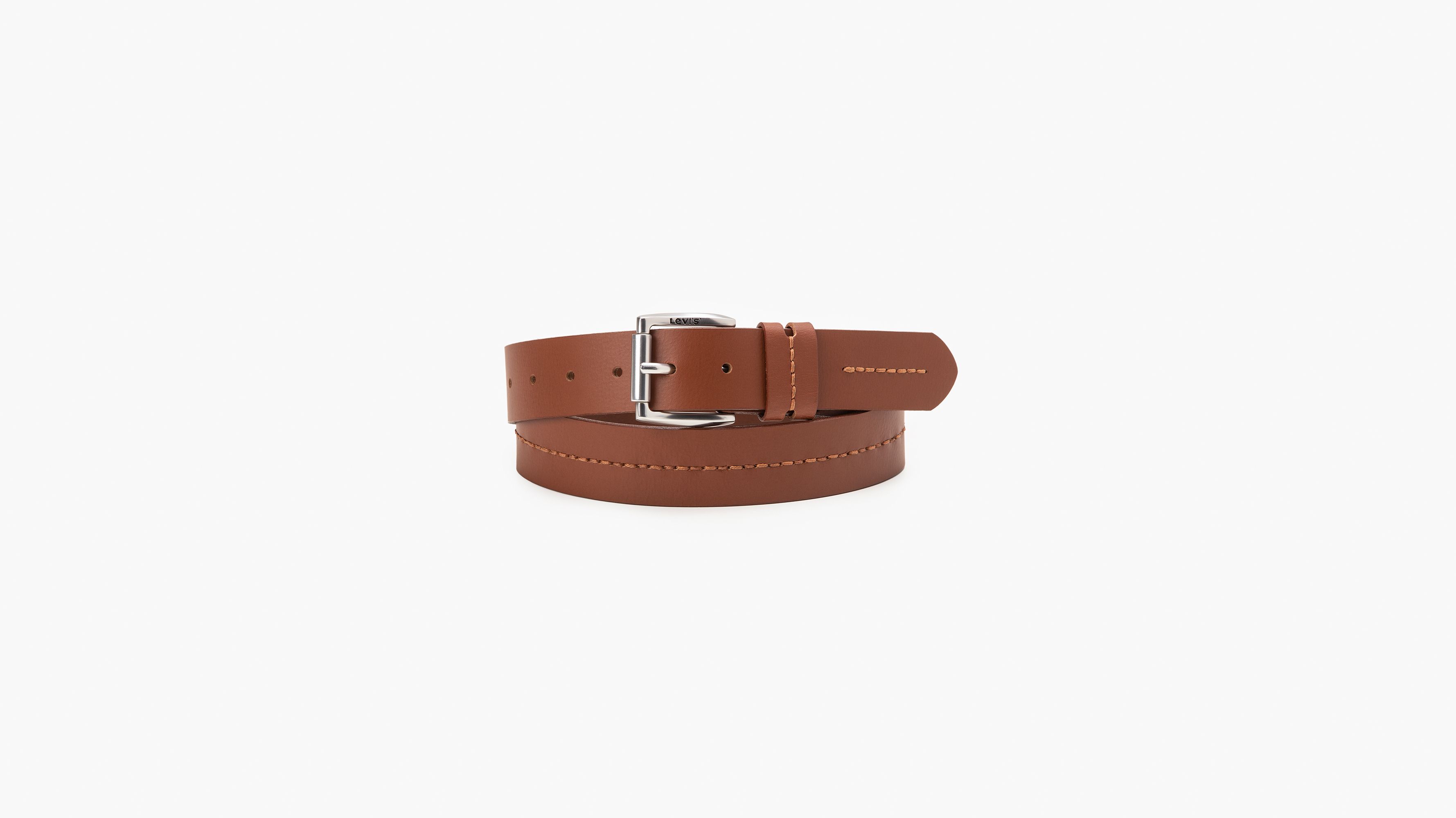 Ceinture en cuir bovin boucle en métal marron homme - Levis