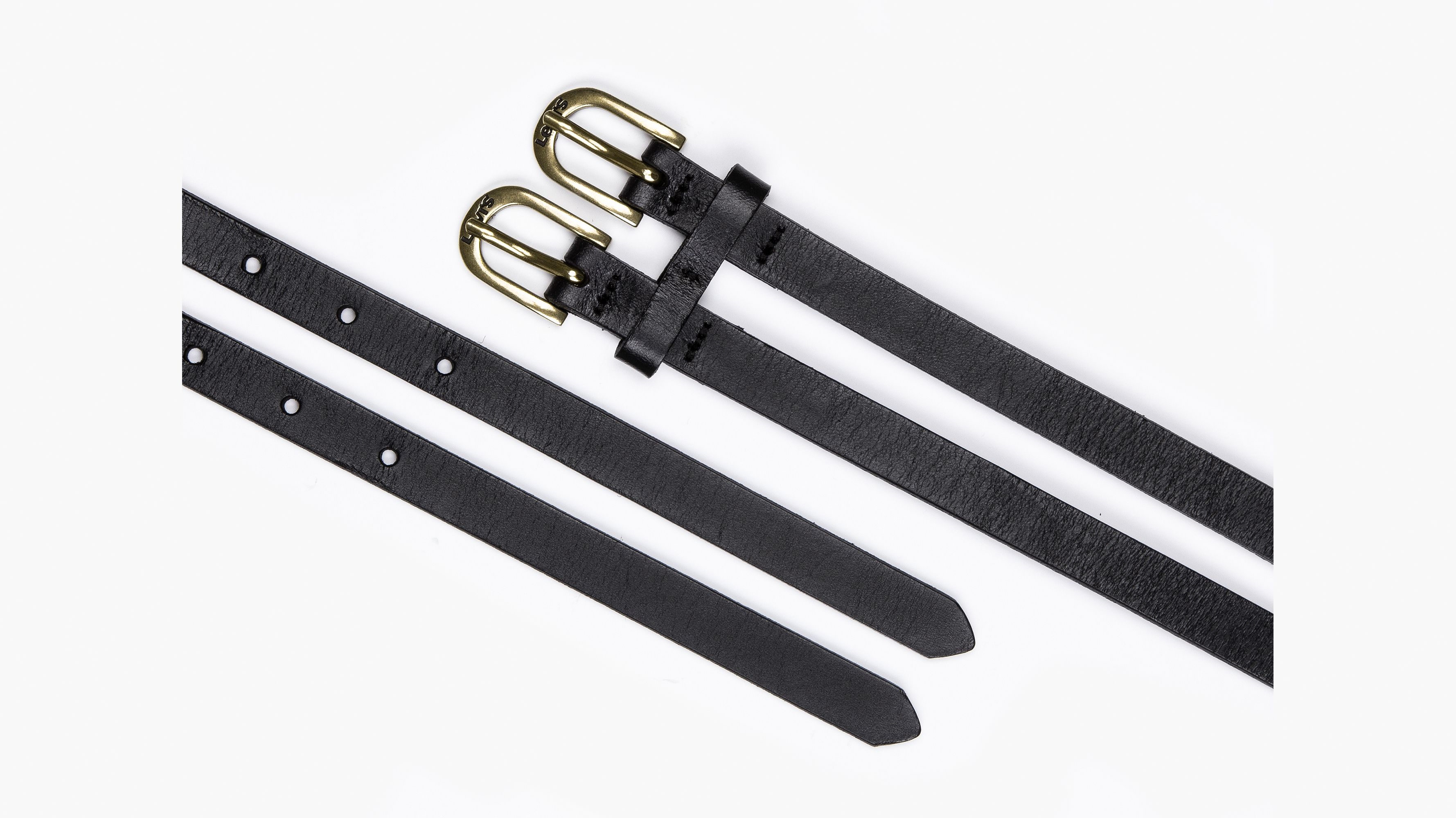 Double Buckle Belt - Black