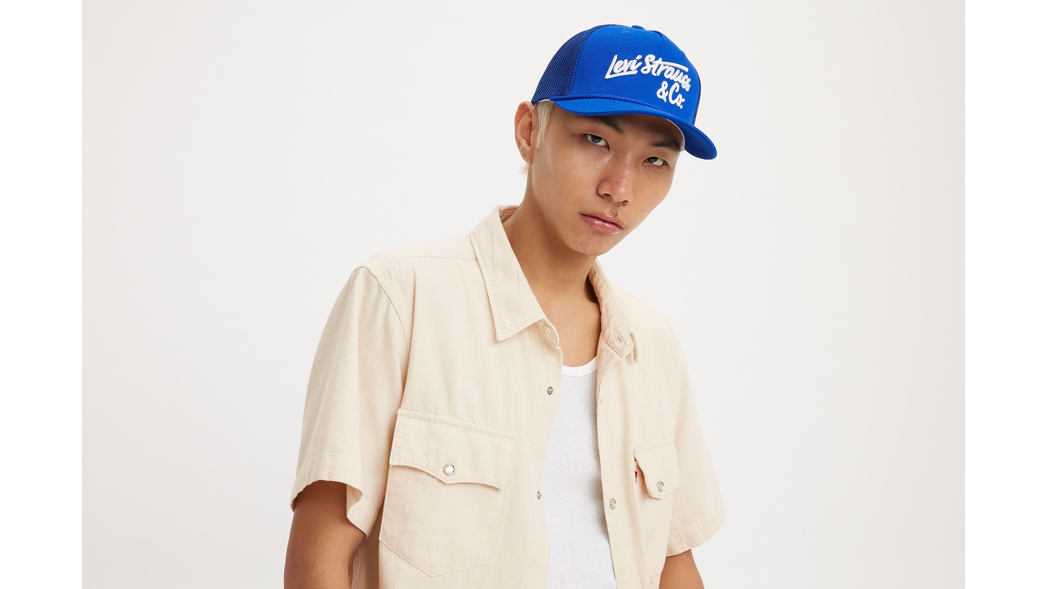 Embroidered Flexfit® Trucker Cap - Blue | Levi's® US