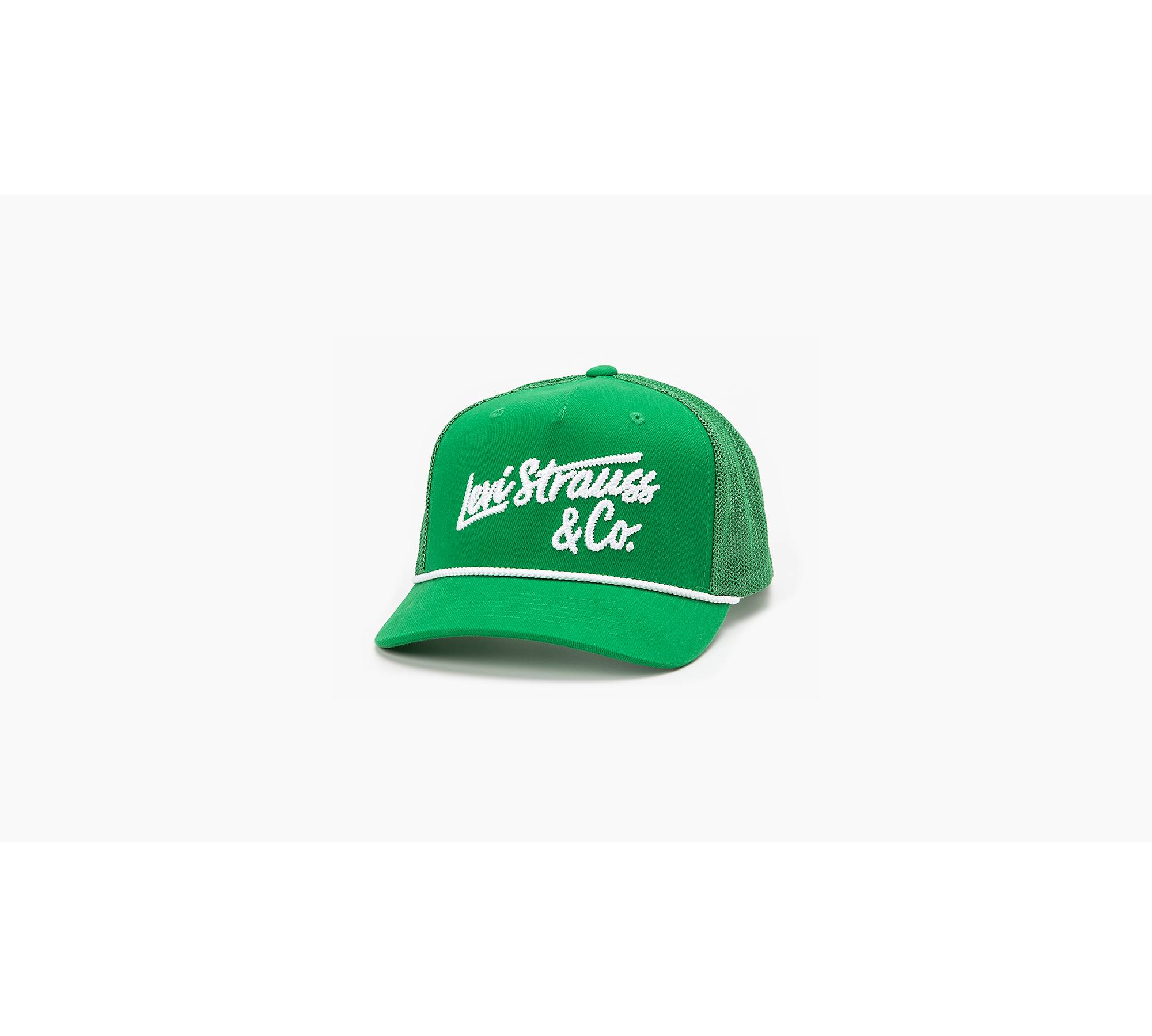 Dickies Men's Patch Logo Trucker Lincoln Green (LN)) Snapback Hat Clothing  Ap