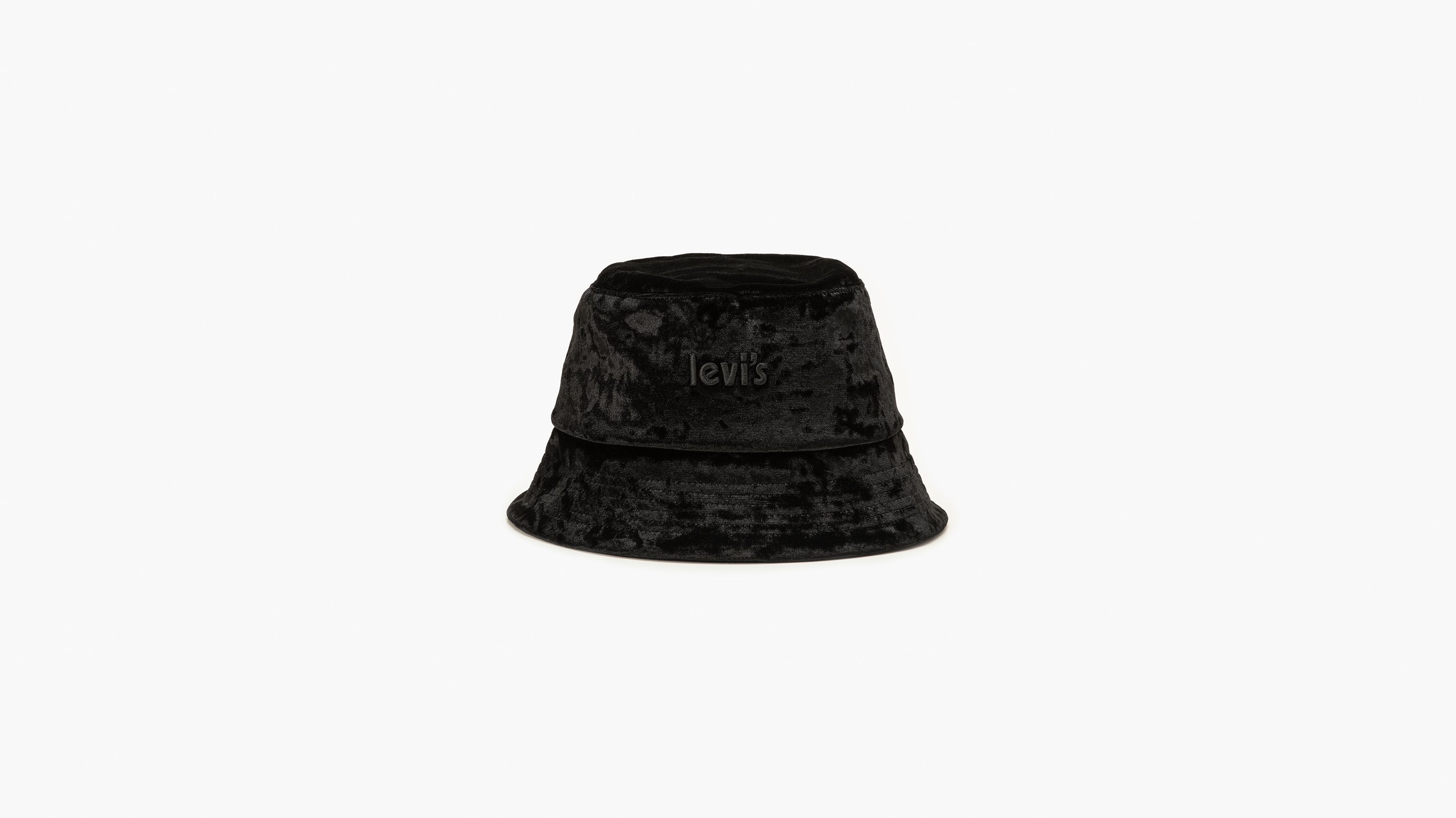 Levi's Velvet Bucket Hat In Regular Black