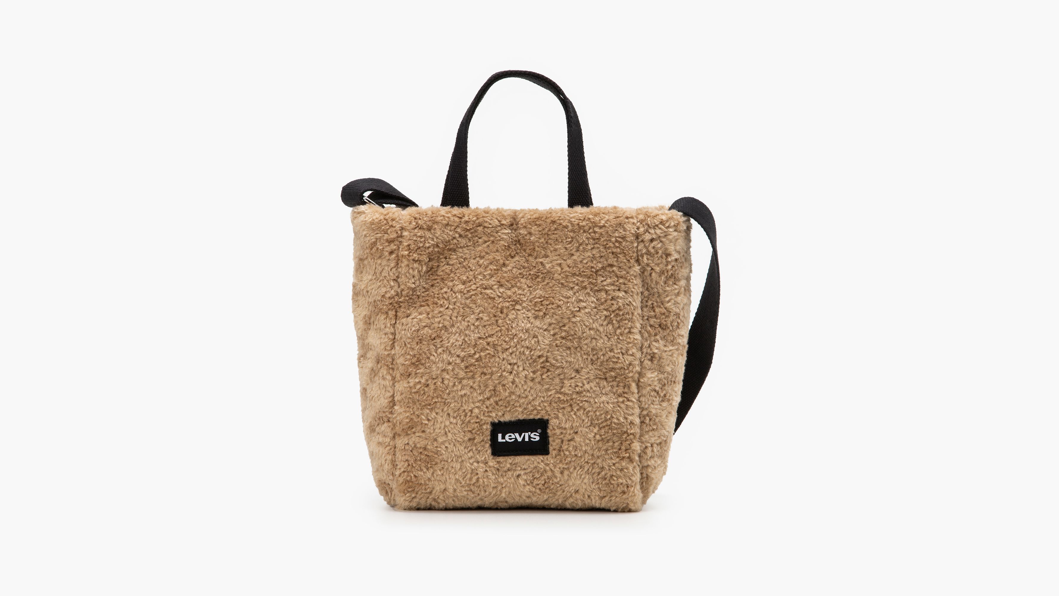 Levi's Faux Fur Mini Icon Tote In Brown