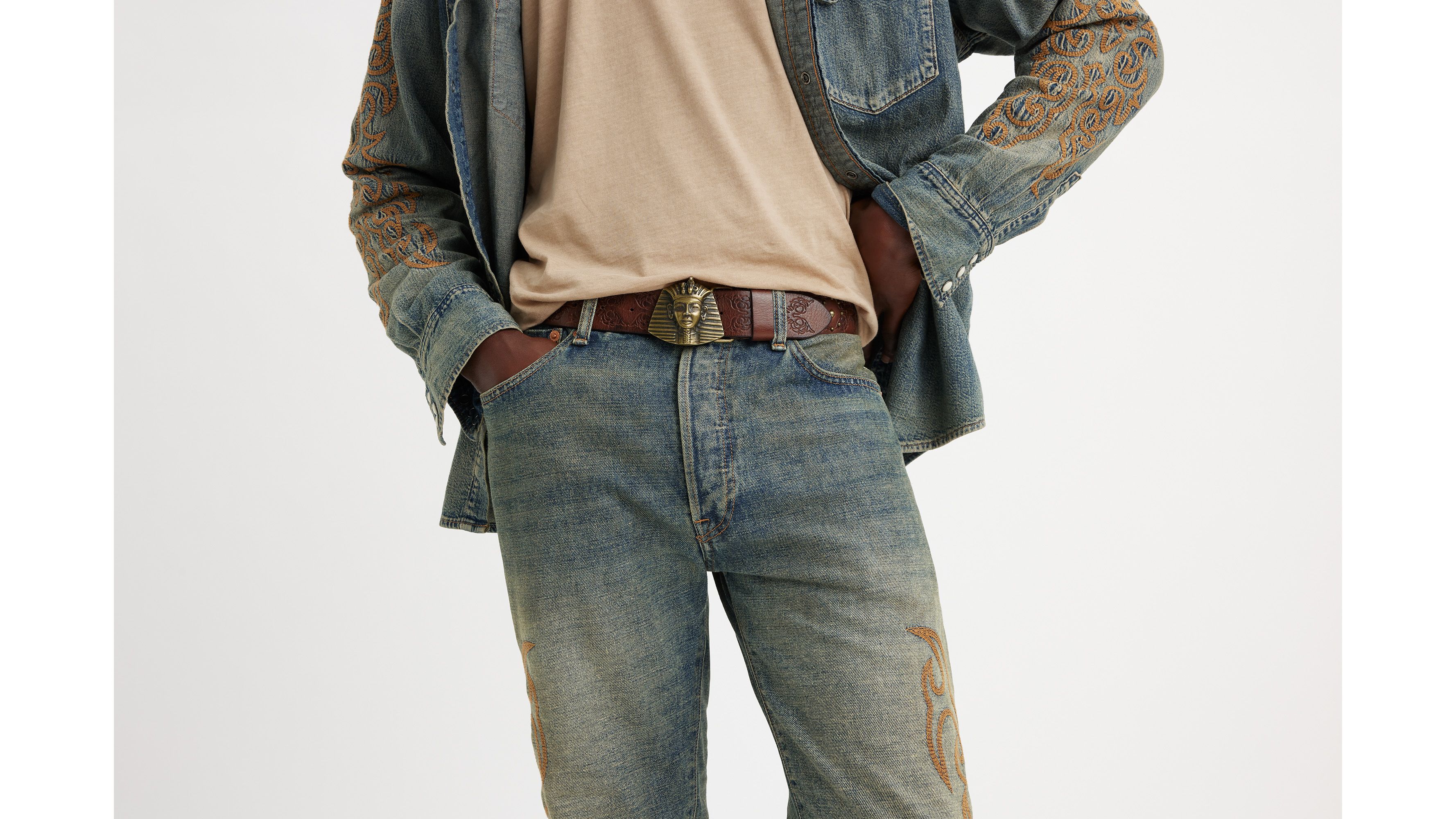 Levi's® X Denim Tears Tracy's King Tut Belt - Brown | Levi's® ES