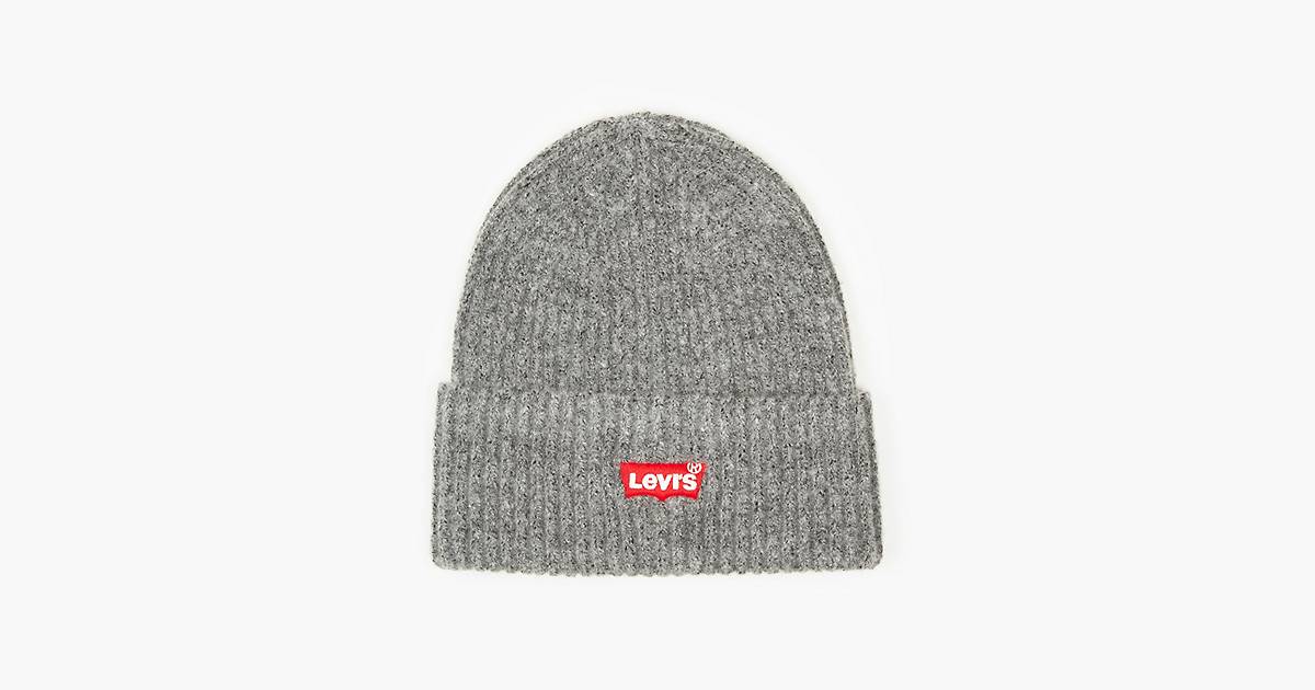 Essential Ribbed Batwing Beanie - Grey | Levi's® US
