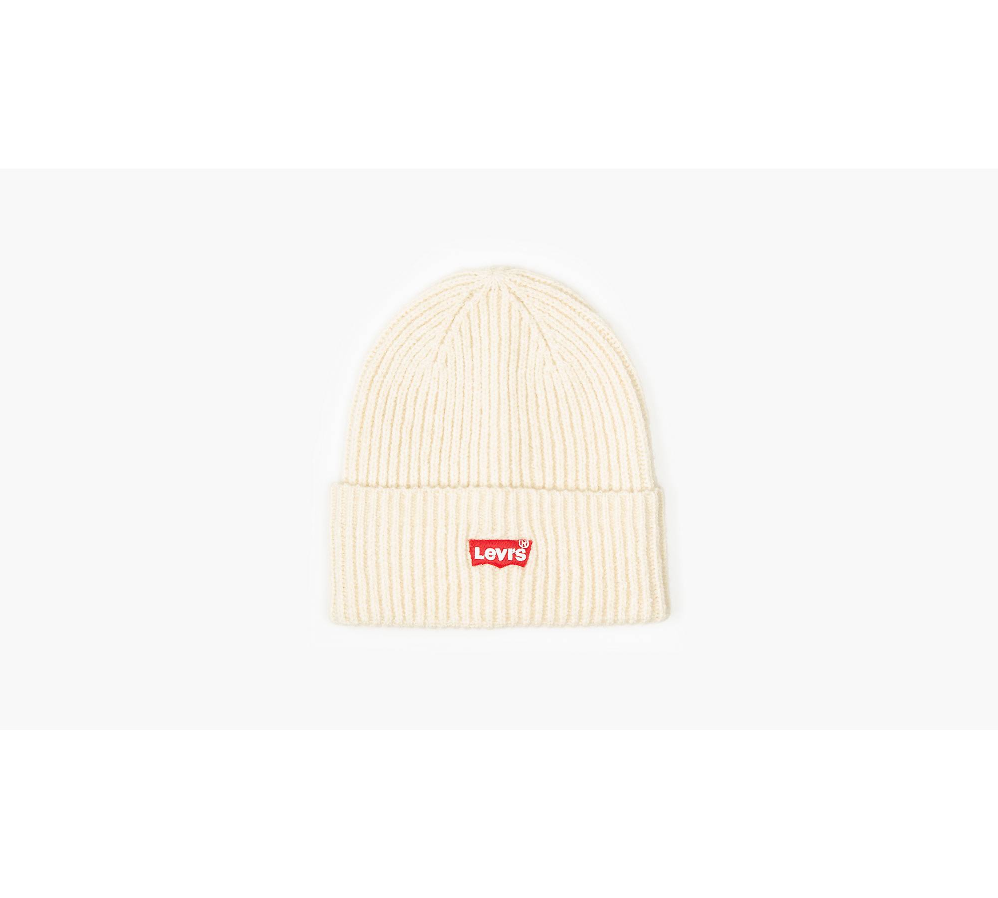 Essential Ribbed Batwing Beanie - White | Levi's® US