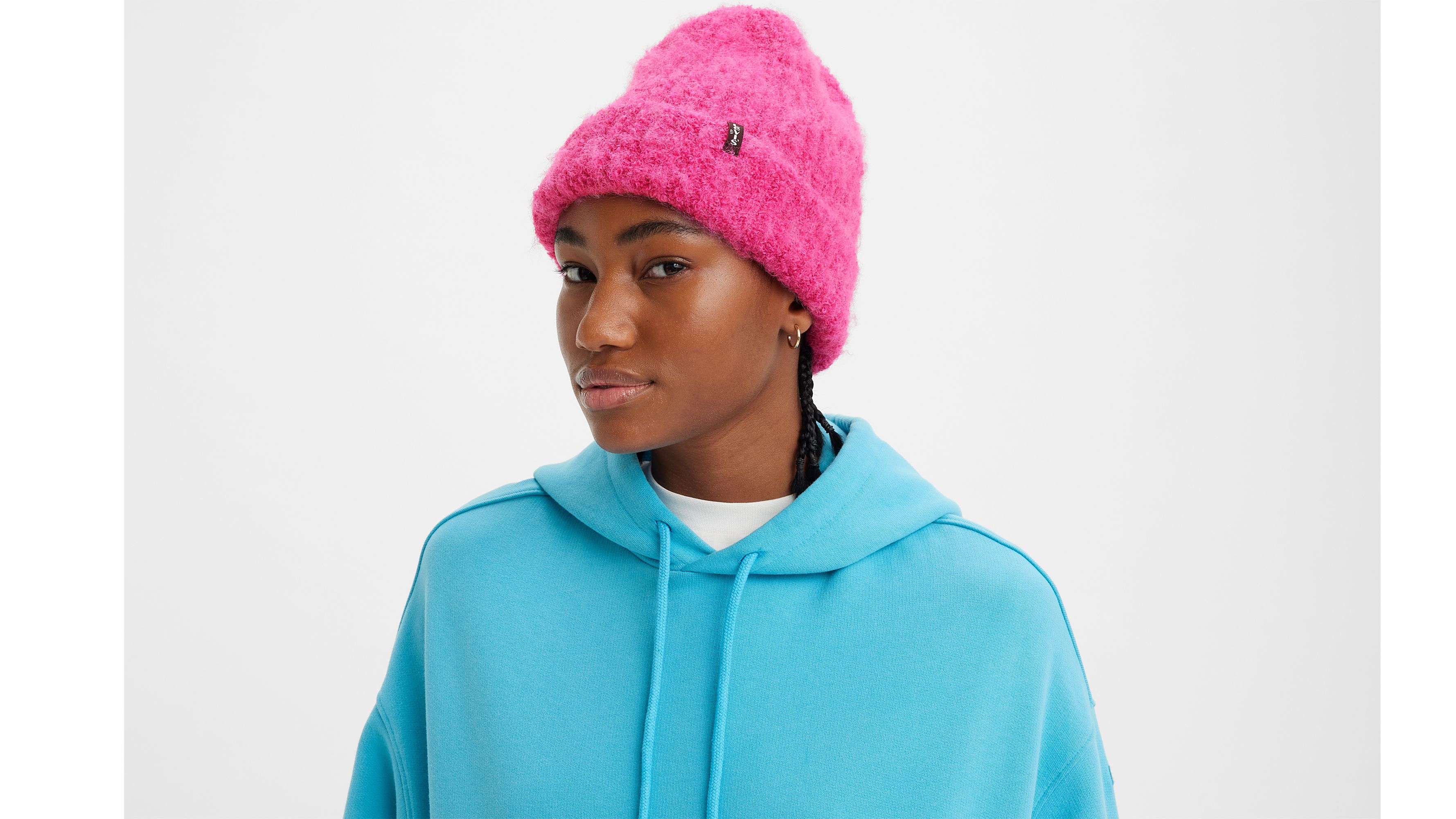 The Wobble Beanie Pink and Light Pink