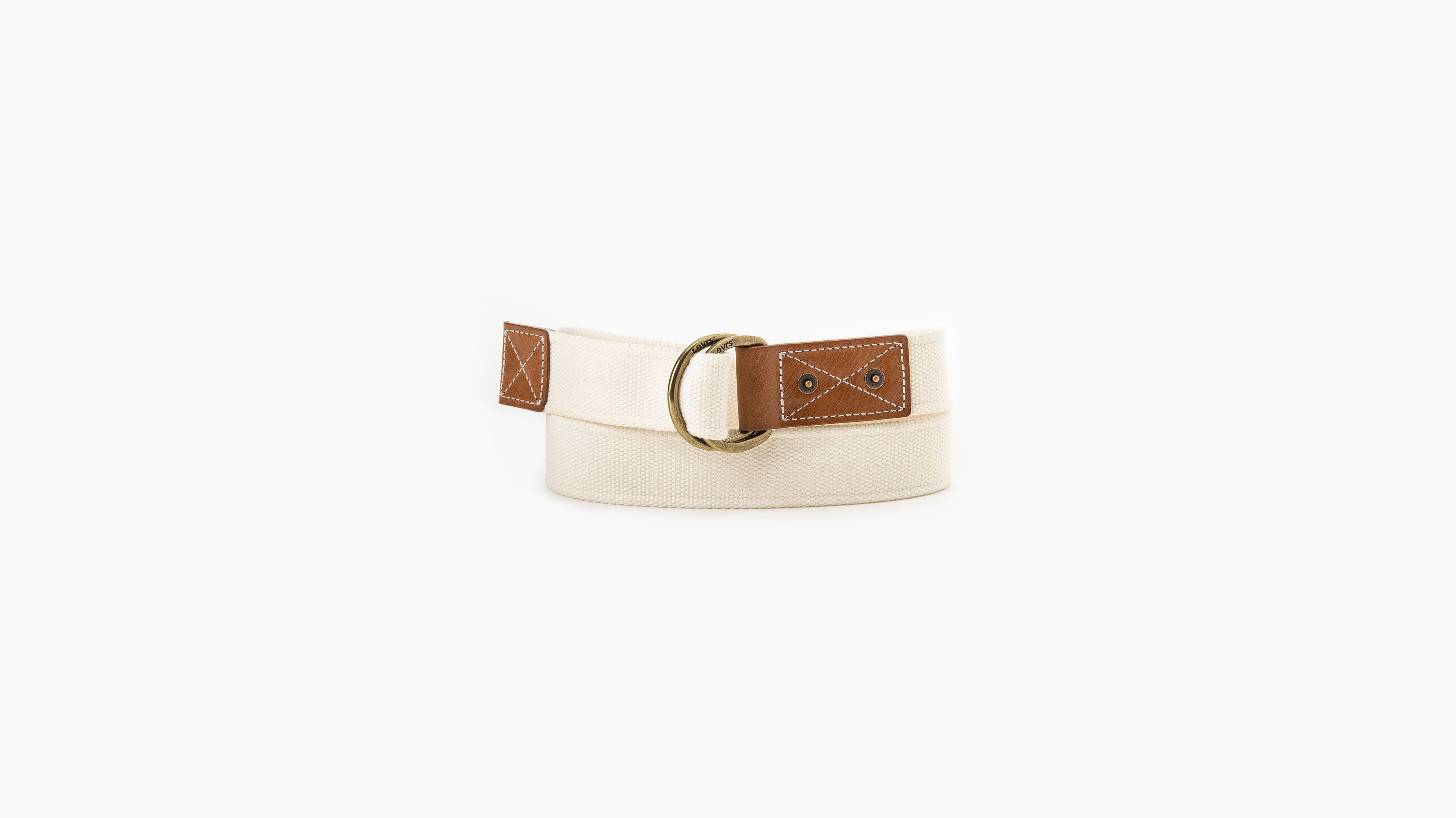 Mixed Material Gewebter Gürtel - Cream | Levi