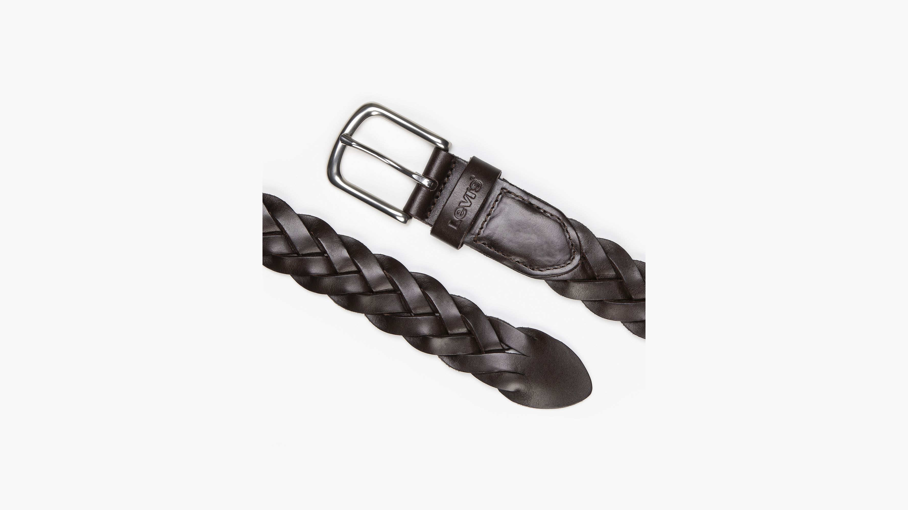 Buy Leonardi Dark Brown Braided Leather Belt - 42 Online at Best Prices in  India - JioMart.