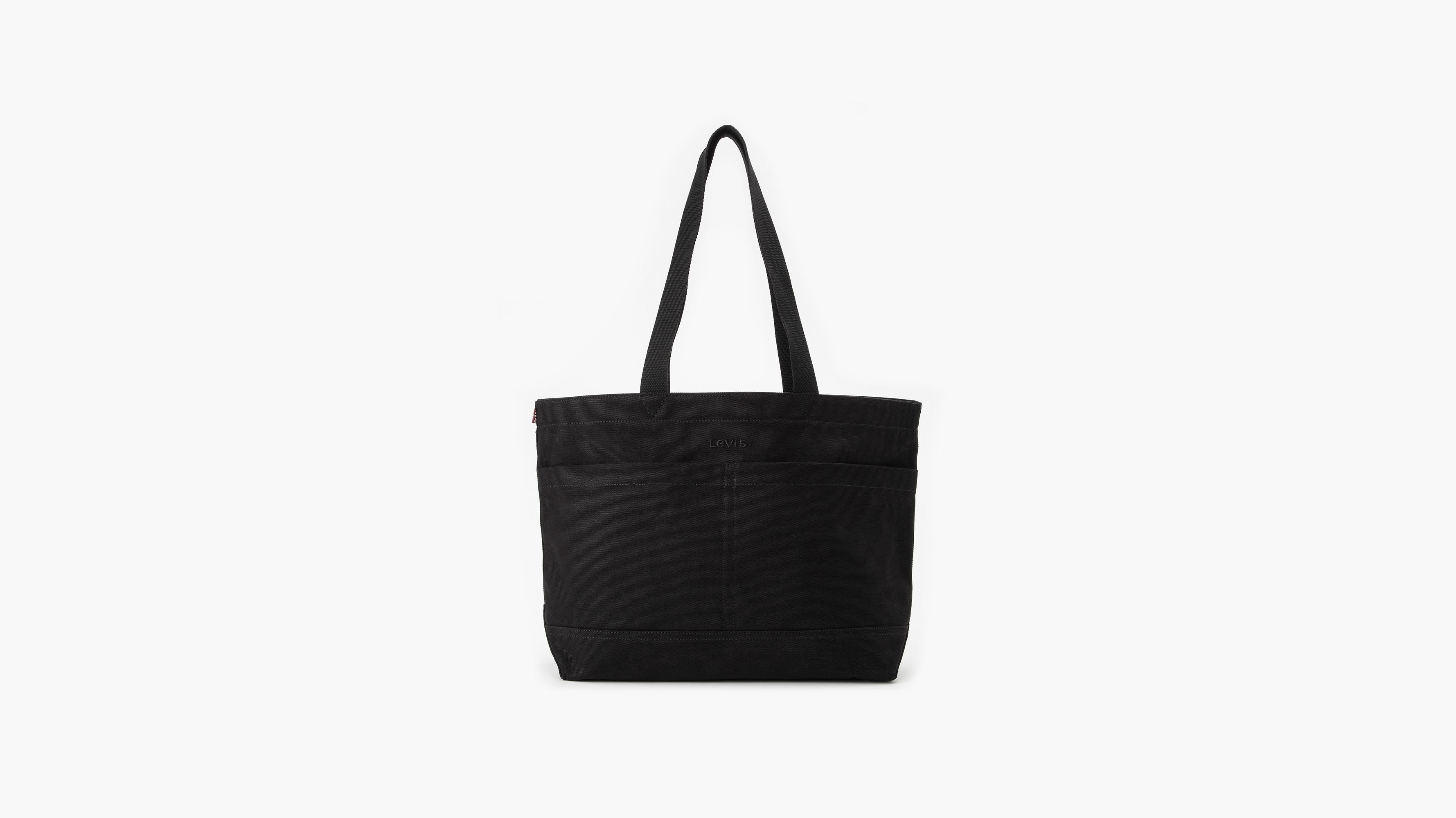 Levi's zip up tote bag with additional long strap in black
