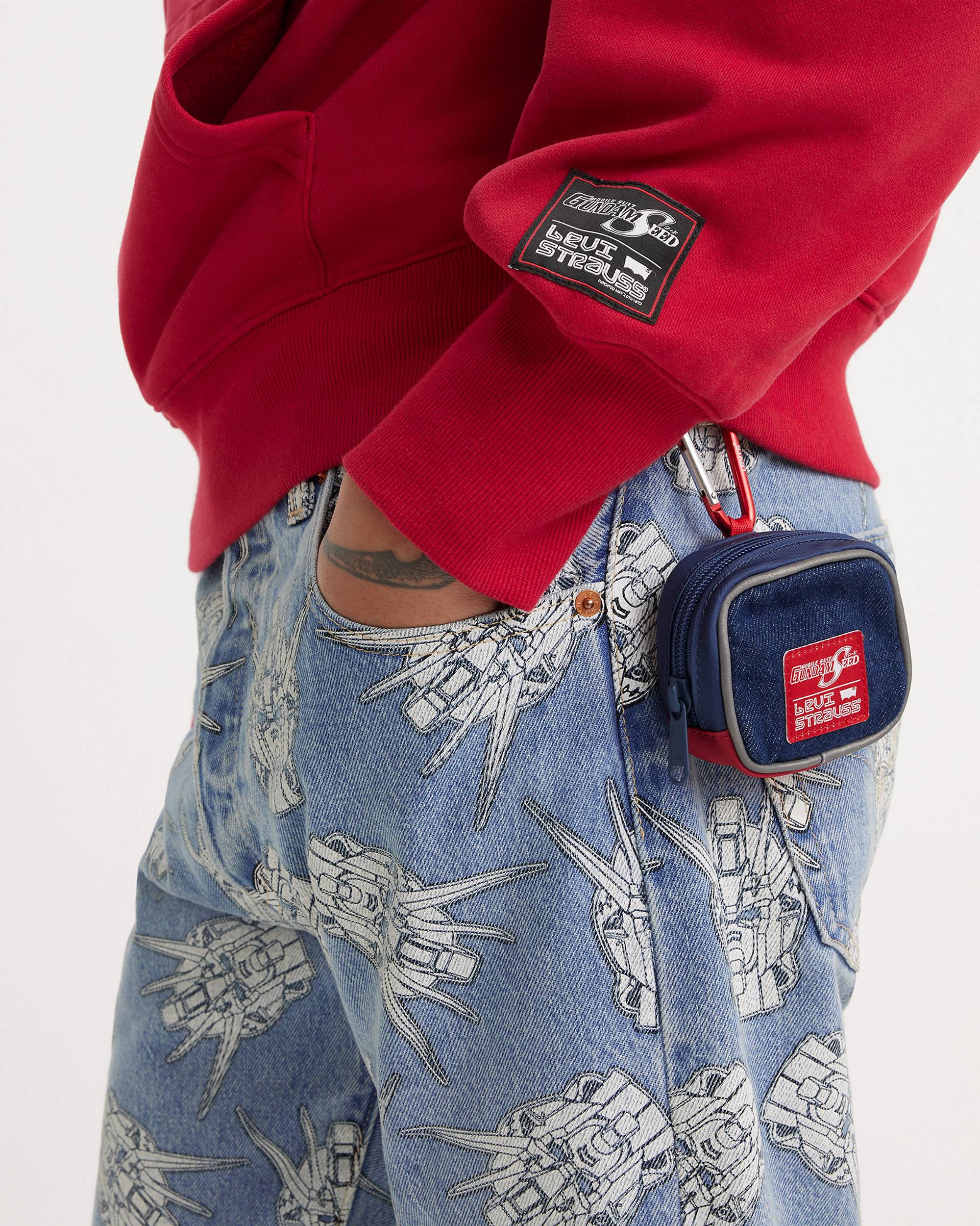 Levi's® X Gundam Seed Accent Pouch - Red | Levi's® US Levi's® X Gundam Seed Accent Pouch - Red | Levi's® US
