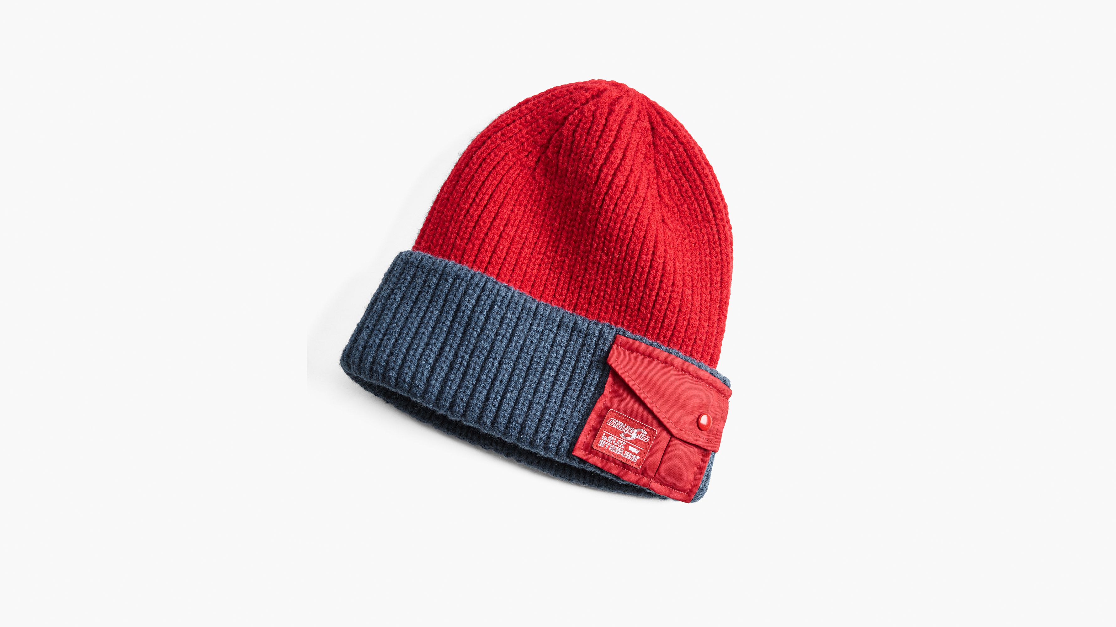 Levi's® X Gundam Seed Utility Beanie - Red | Levi's® US