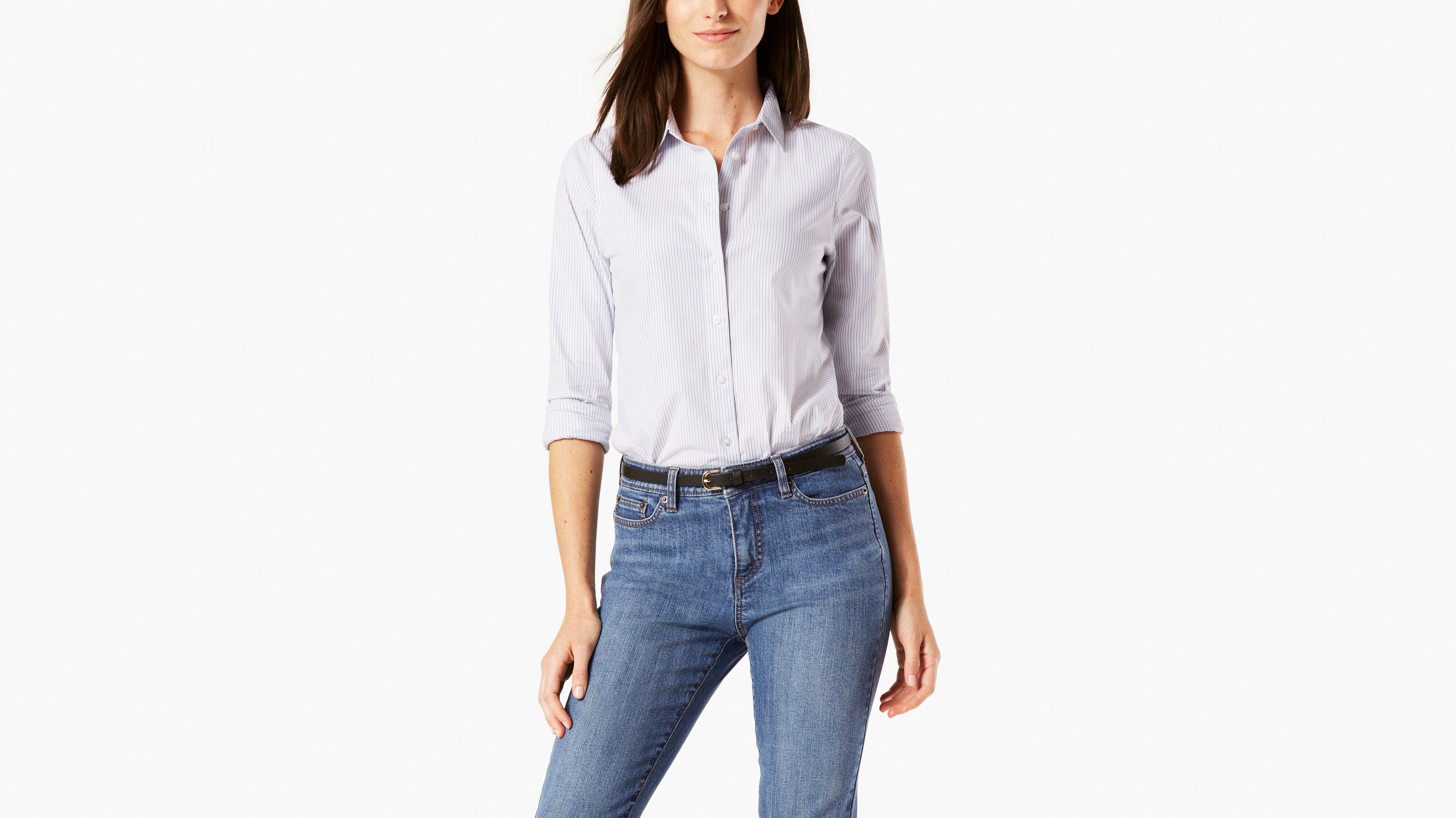 Image of Dockers Tailored Stretch Shirt - Women's M