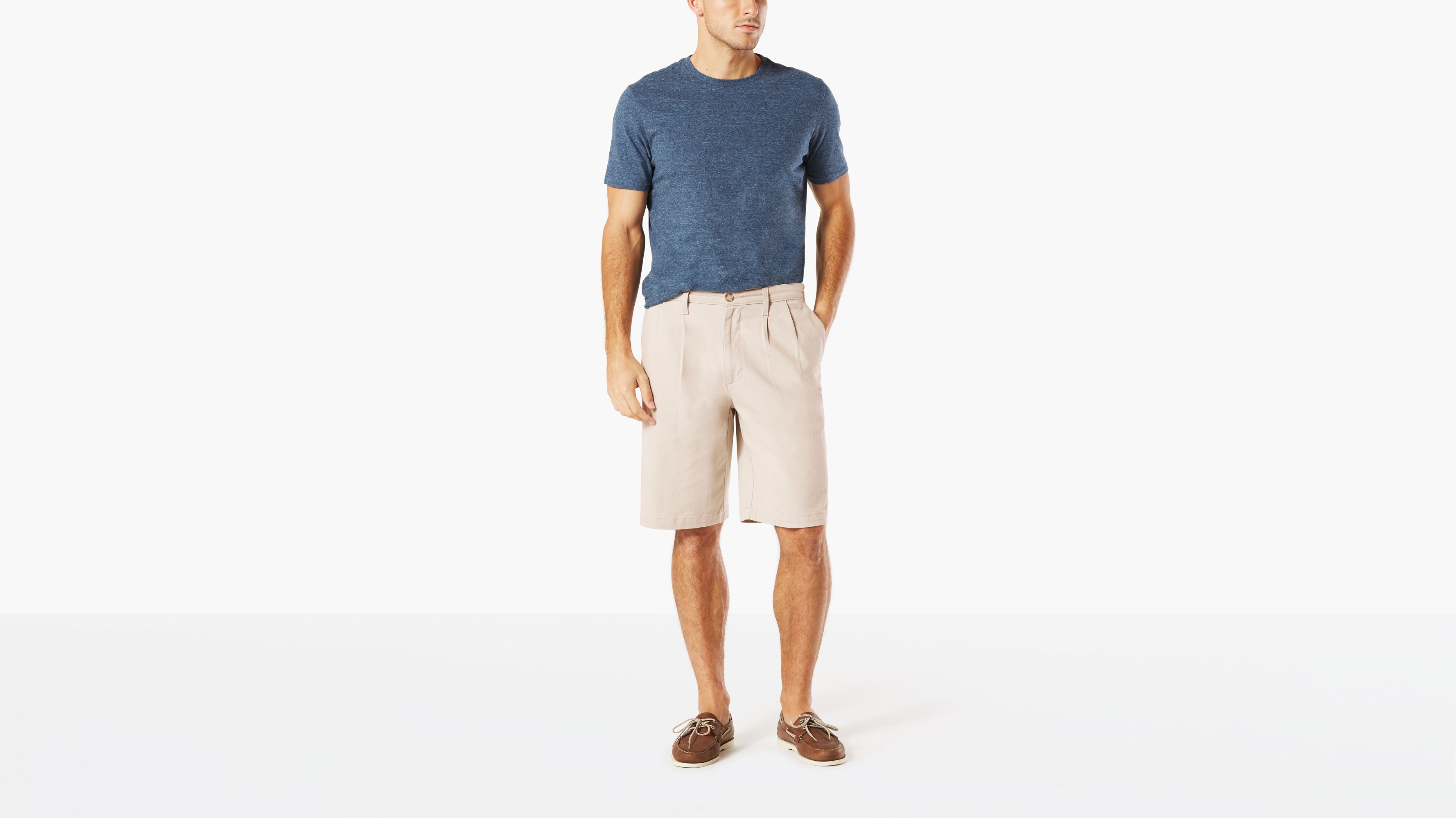 The Perfect Double Pleat Short, Classic Fit - Khaki 353150041 | Dockers® US