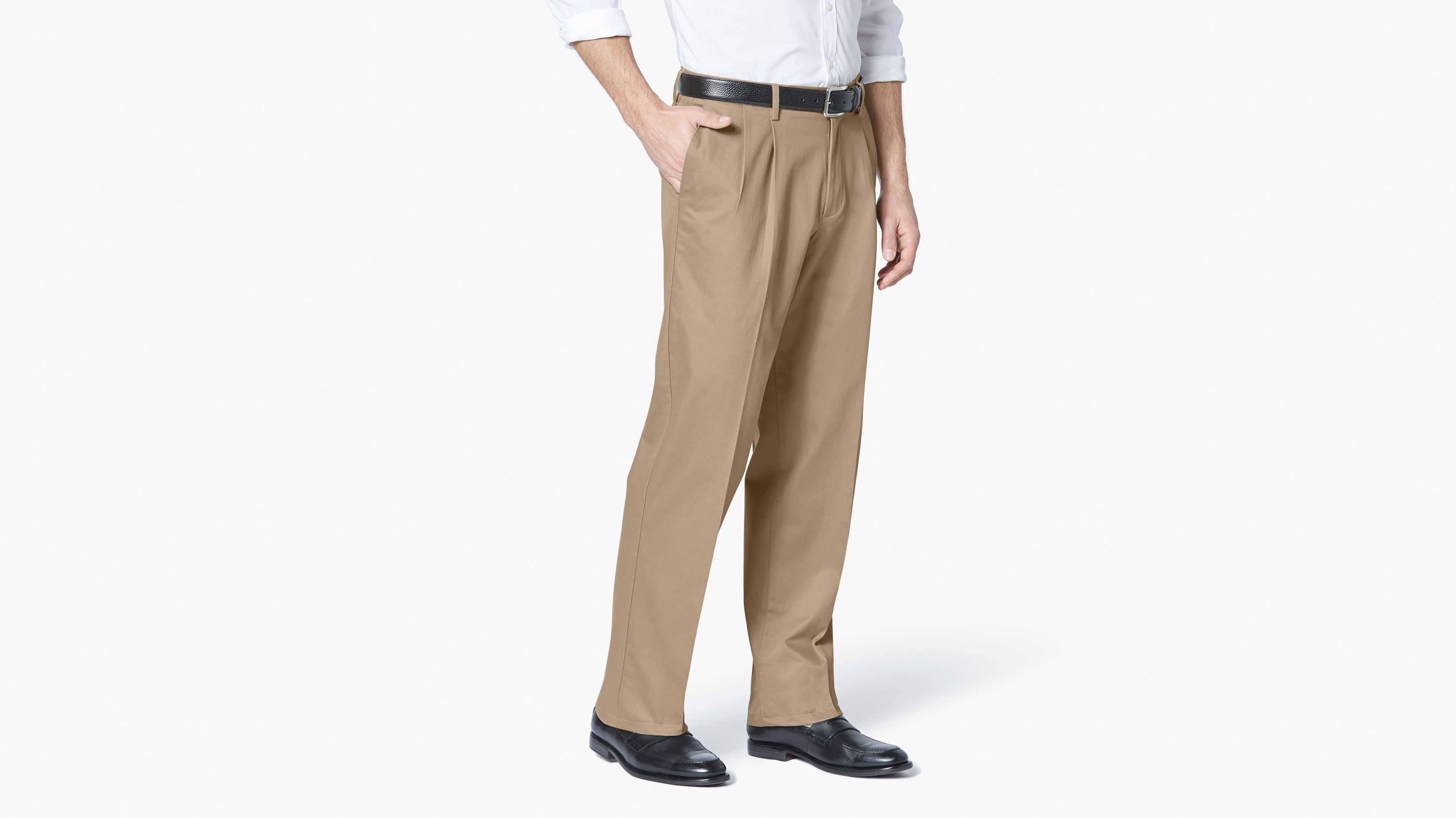 stretch waist khaki pants