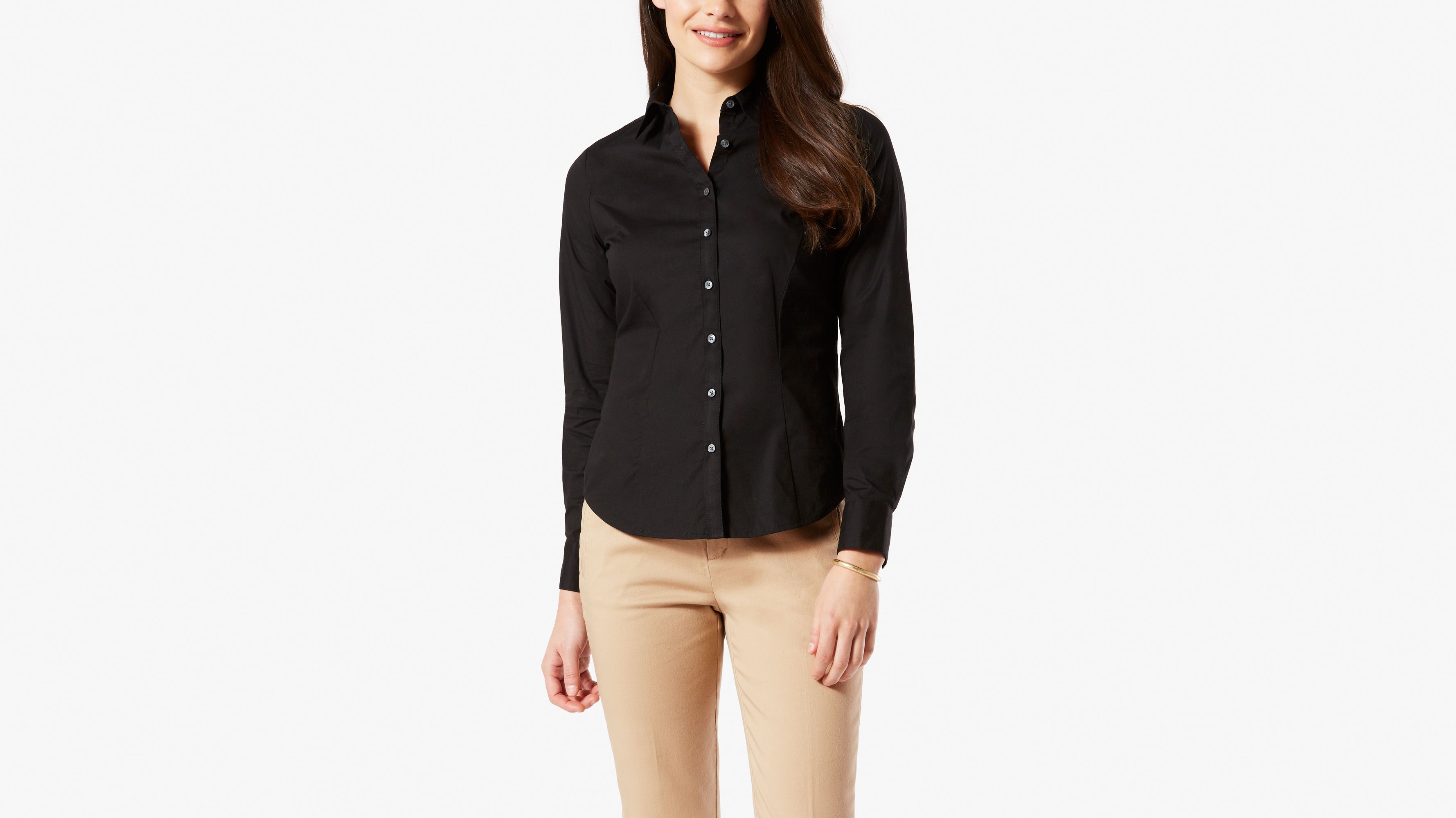 Image of Dockers Tailored Stretch Shirt - Women's L