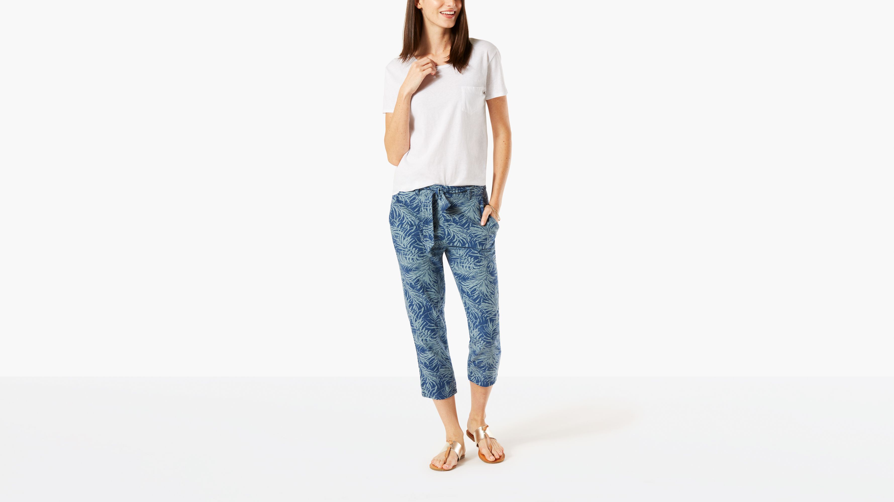 Image of Dockers Linen Capri Pants - Women's