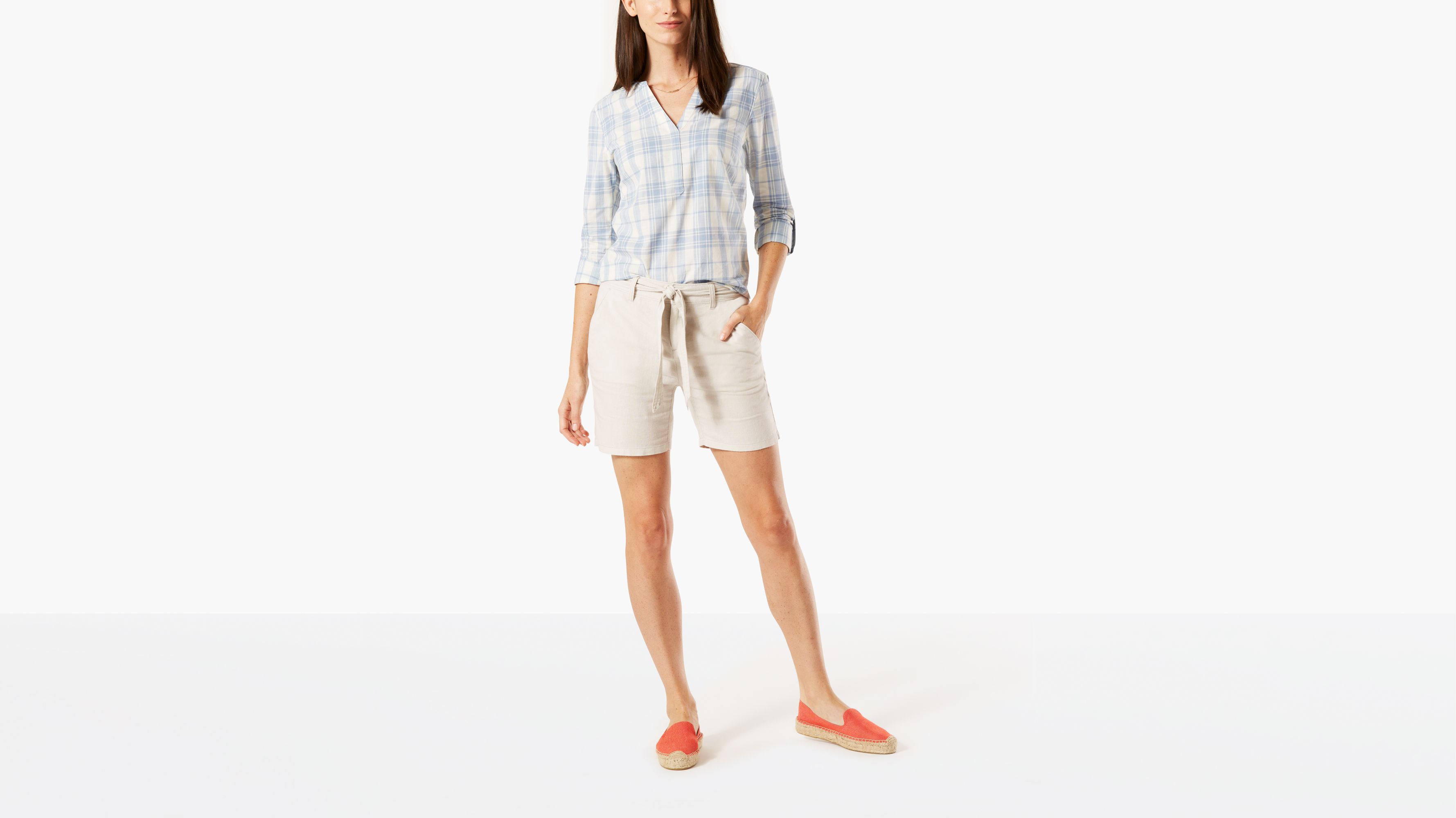 Image of Dockers Linen Shorts - Women's M
