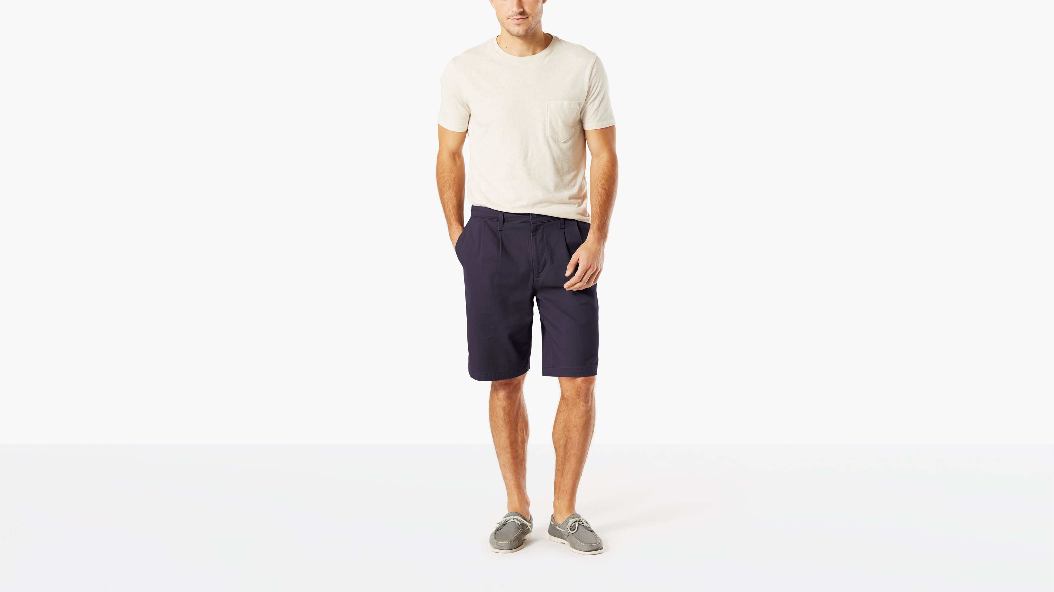 dockers pleated shorts