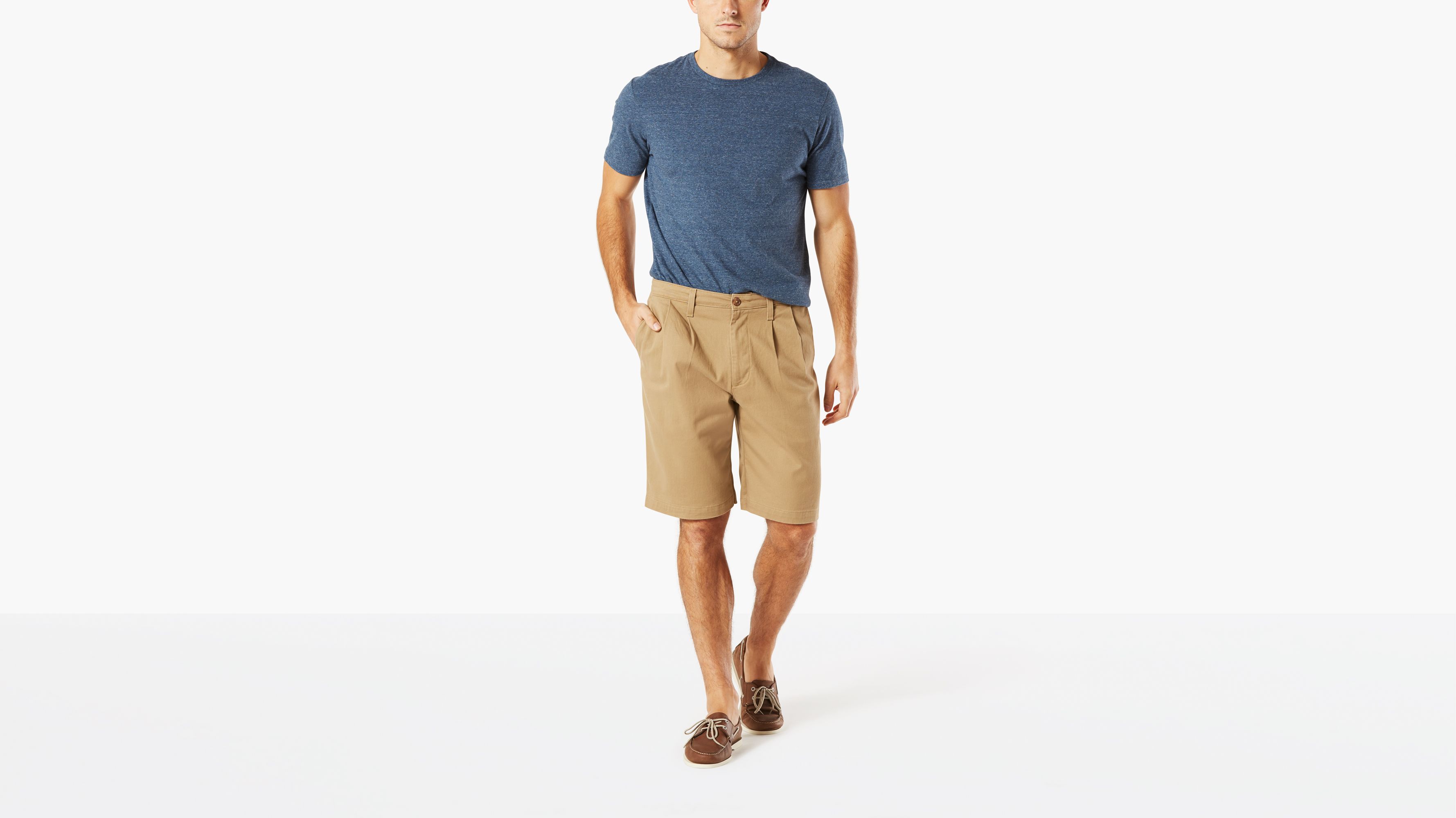 dockers pleated shorts