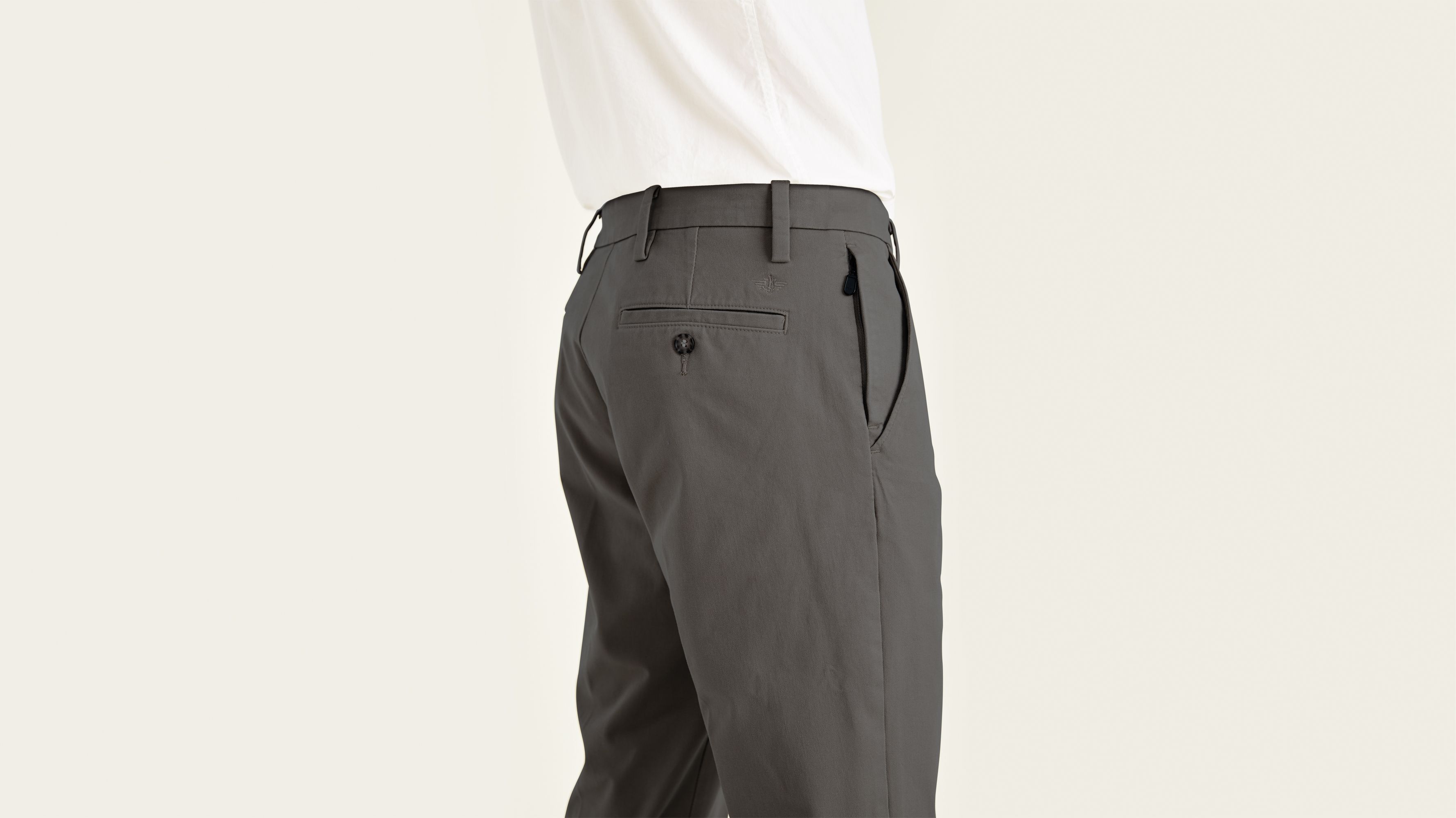 Workday Khaki With Smart 360 Flex Slim Tapered Fit - FitnessRetro