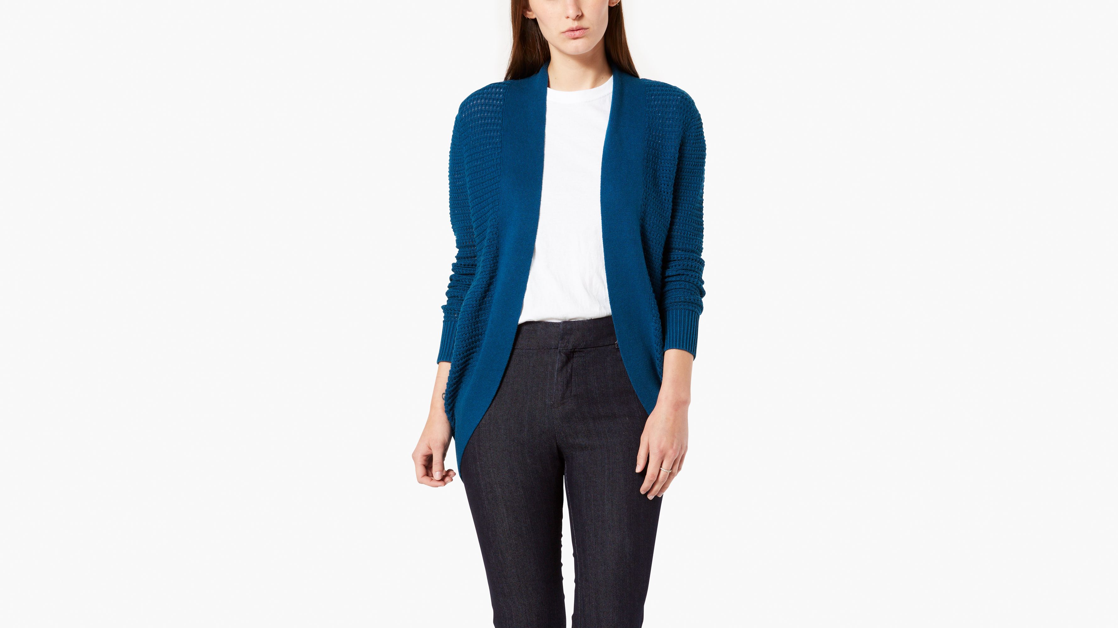 Image of Dockers Open Weave Cardigan Sweater - Women's XL