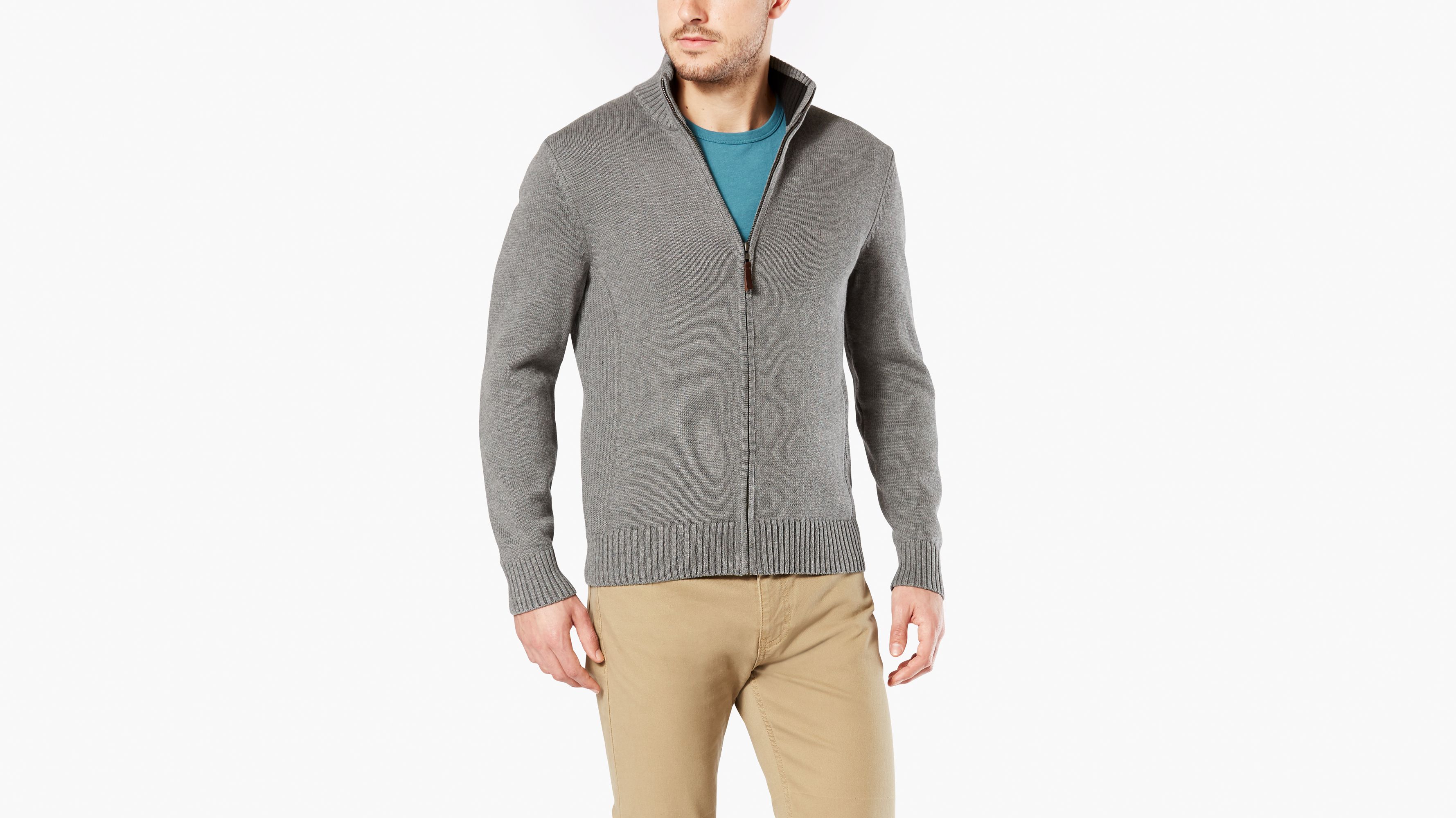 mens full zip up sweater